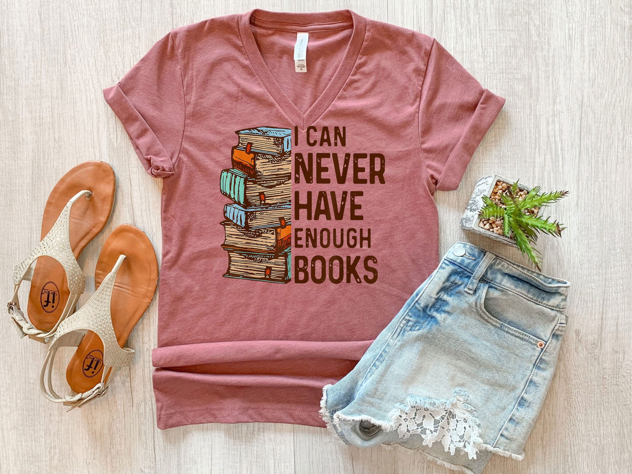 I Can Never Have Enough Books Lover Bookworm Birthday Funny Read Shirt image 3