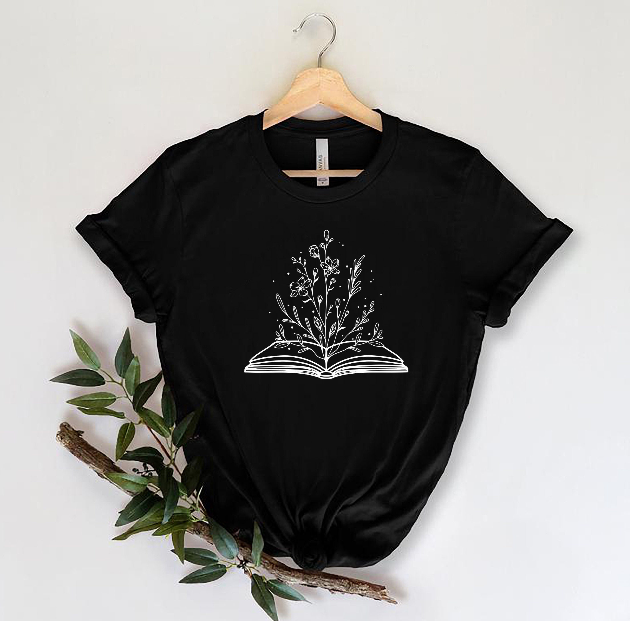 Floral Book Lover Wildflowers Nerd Bookworm Shirt image 4