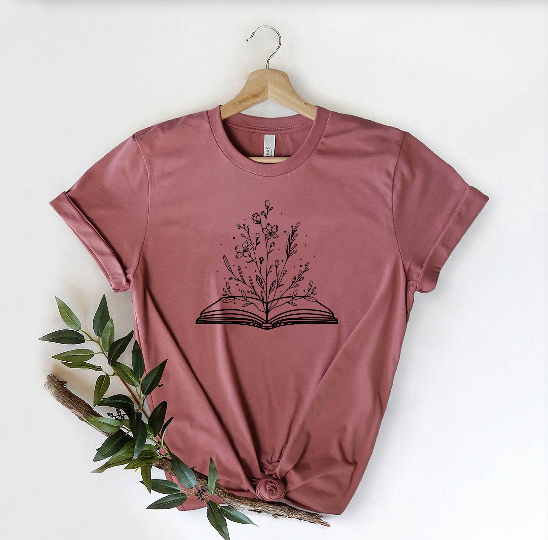 Floral Book Lover Wildflowers Nerd Bookworm Shirt image 5