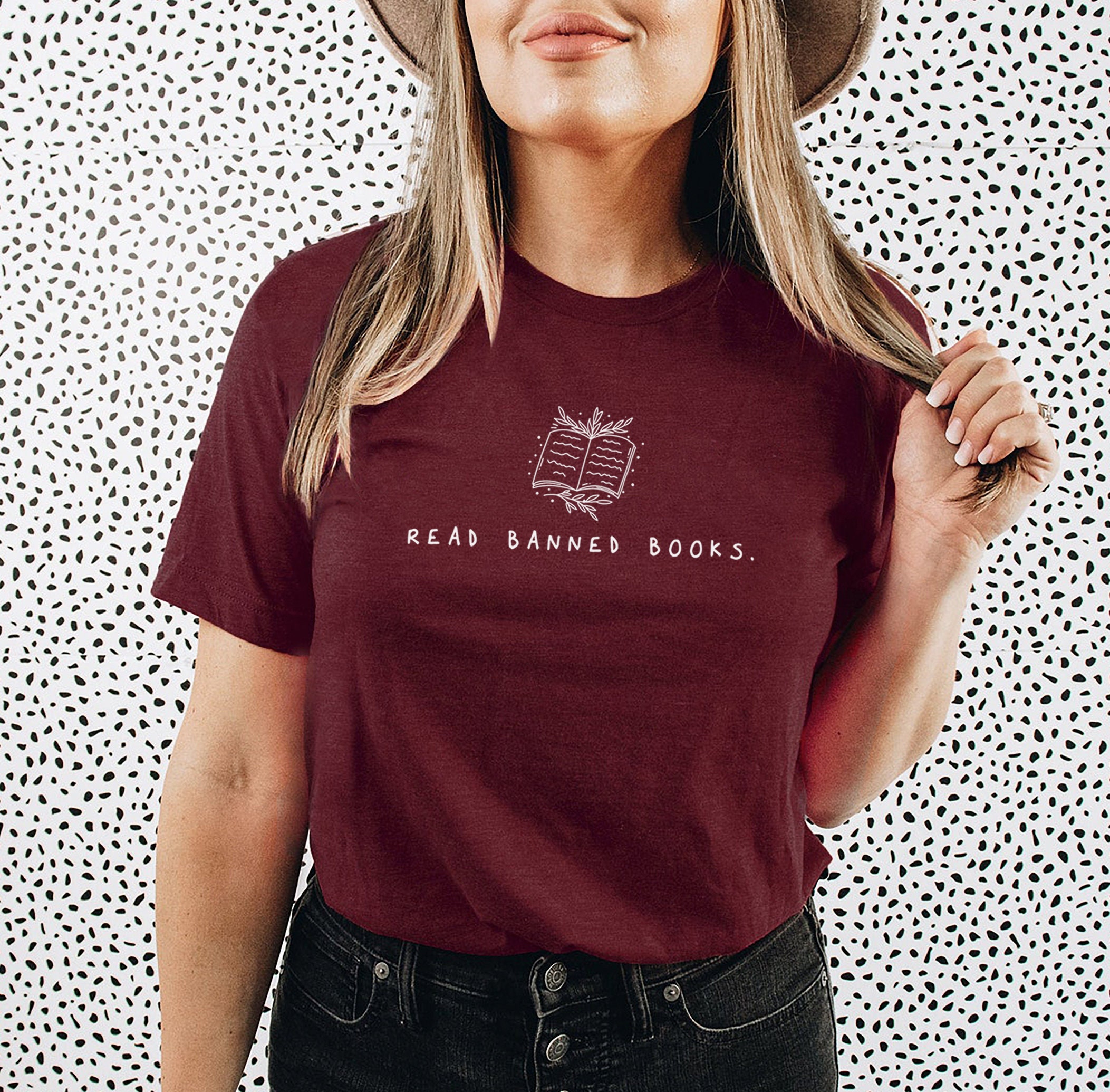 Read Banned Books Teacher Lover Nerd Bookworm School Shirt image 2