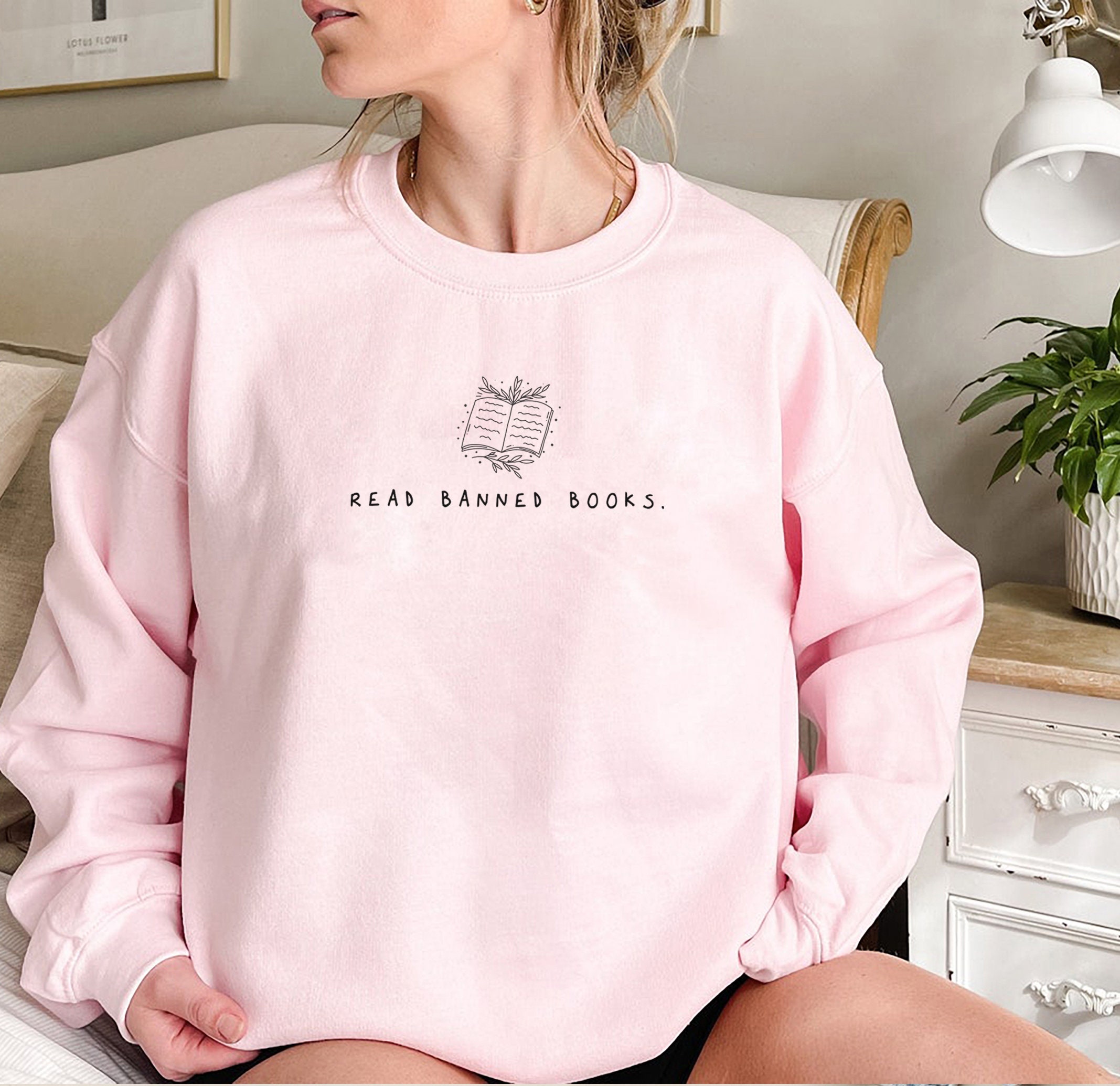 Read Banned Books Teacher Lover Nerd Bookworm School Sweatshirt image 5