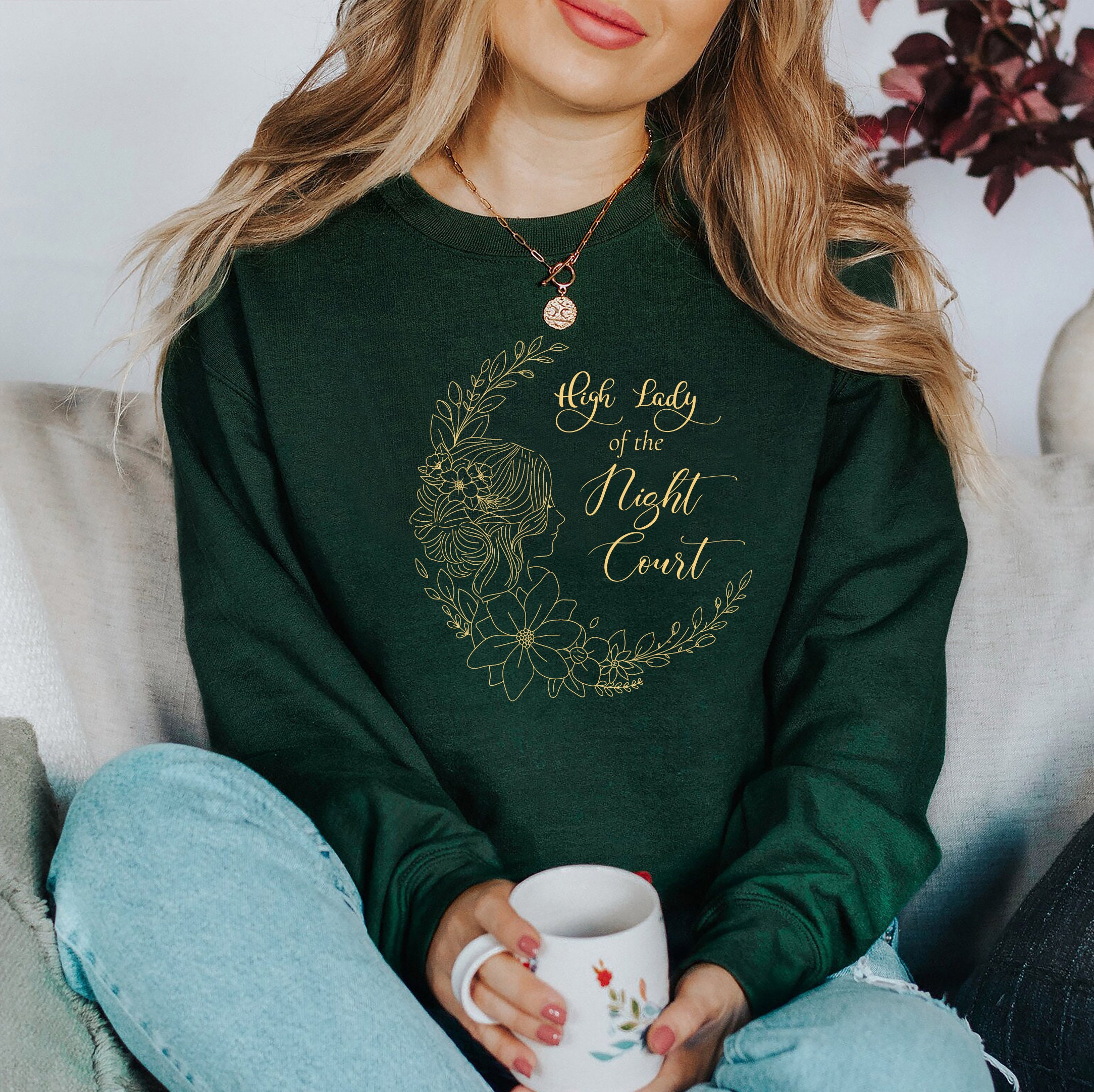 SJM High Lady of the Night Court ACOTAR Bookish Sweatshirt image 3