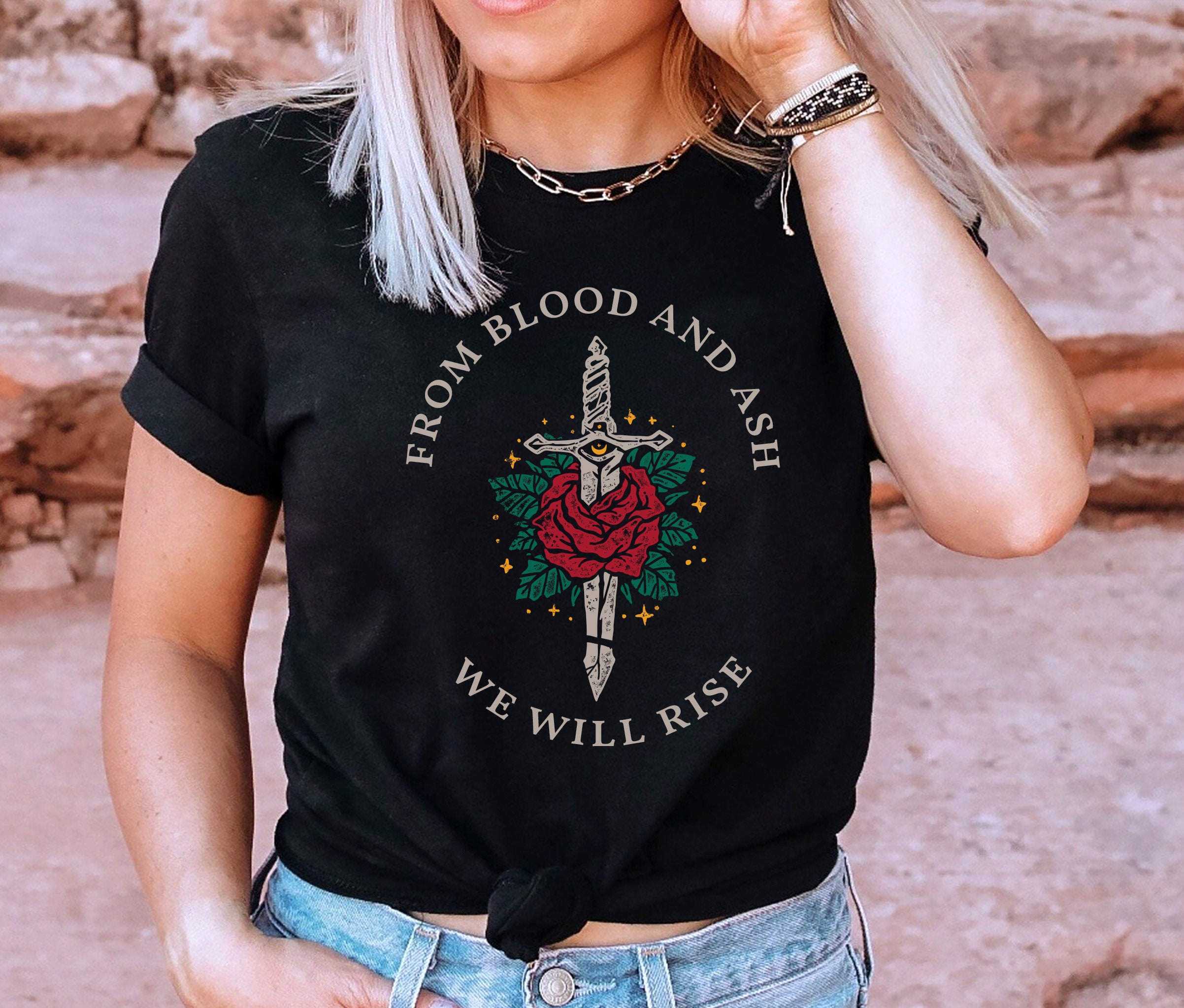 From Blood and Ash We Will Rise Miss WIlla Colyns Book Club Shirt image 3