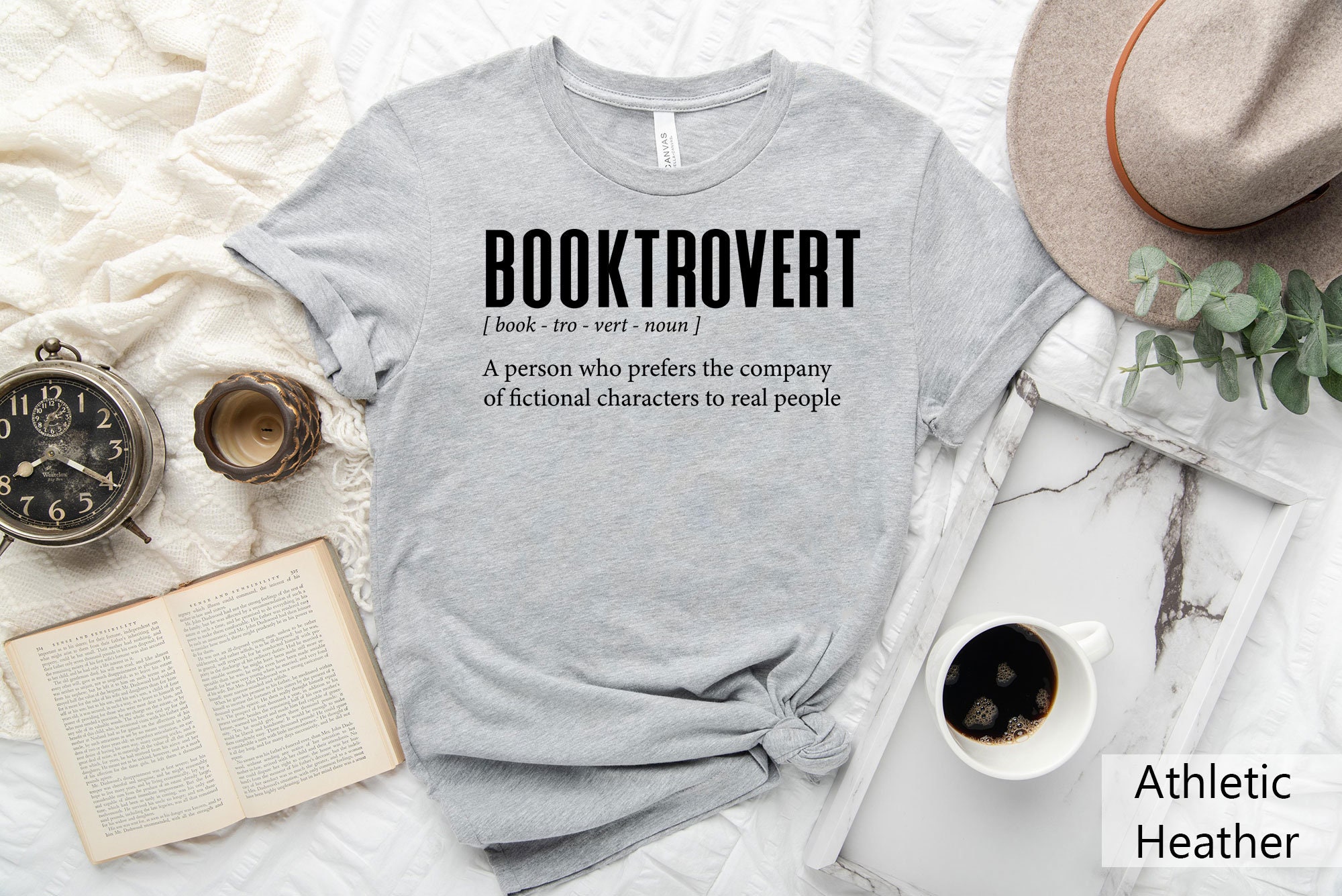 Booktrovert Definition Nerd Bookish Teacher Library Lover Shirt image 2