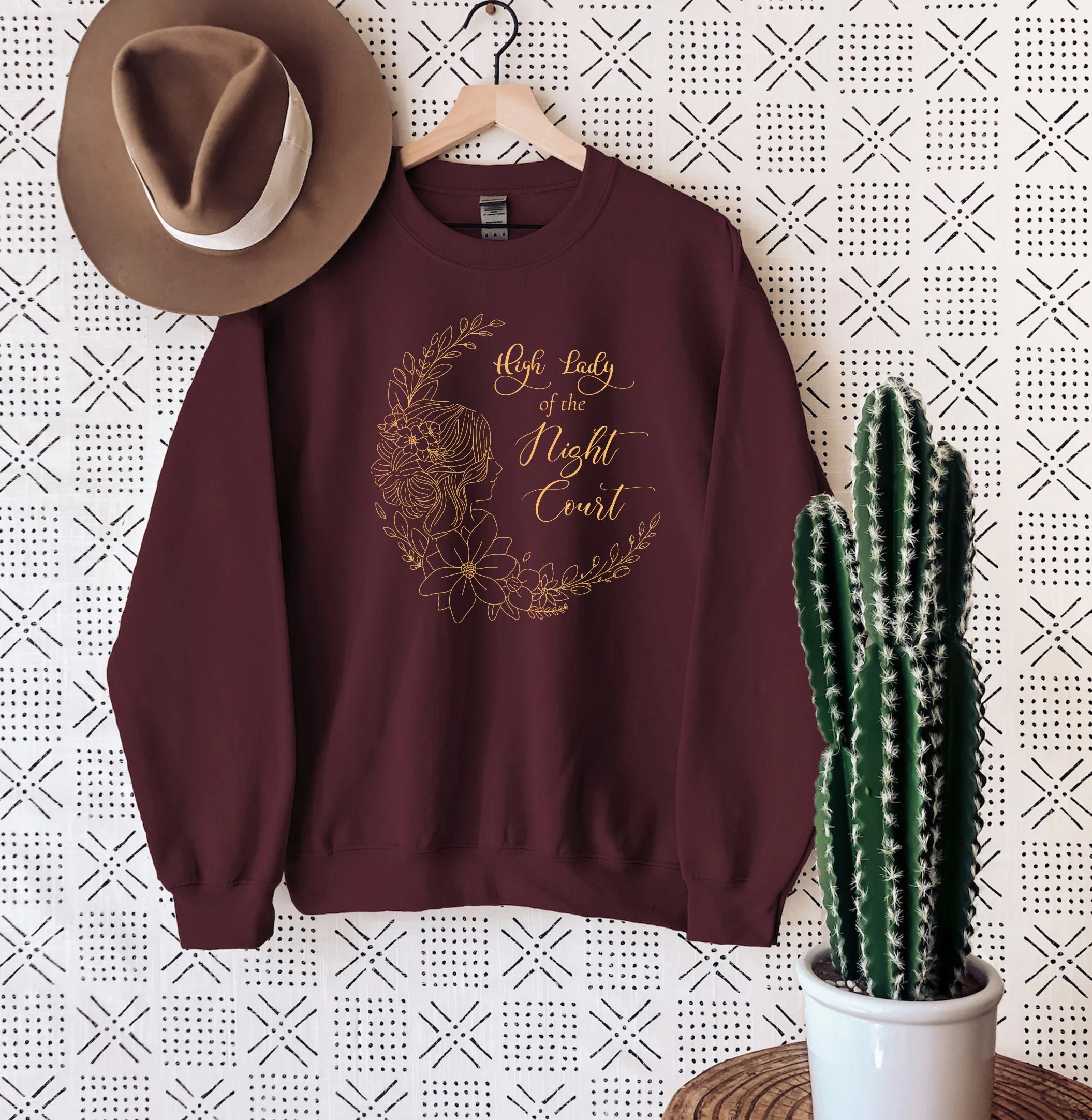 SJM High Lady of the Night Court ACOTAR Bookish Sweatshirt image 2