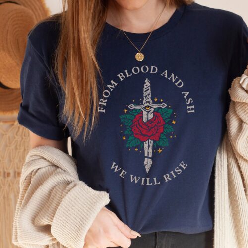 From Blood and Ash We Will Rise Miss WIlla Colyns Book Club Shirt image 0