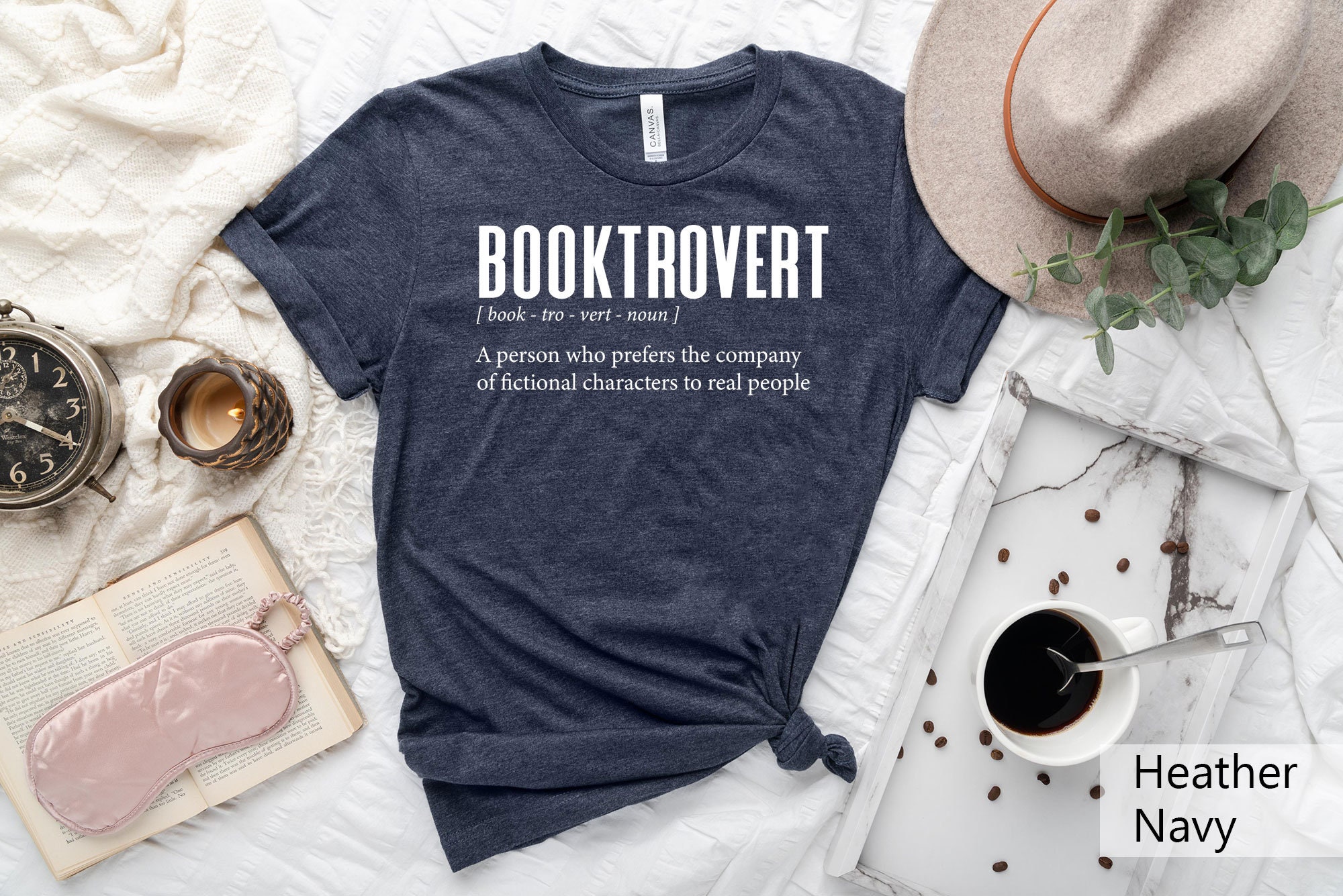 Booktrovert Definition Nerd Bookish Teacher Library Lover Shirt image 1