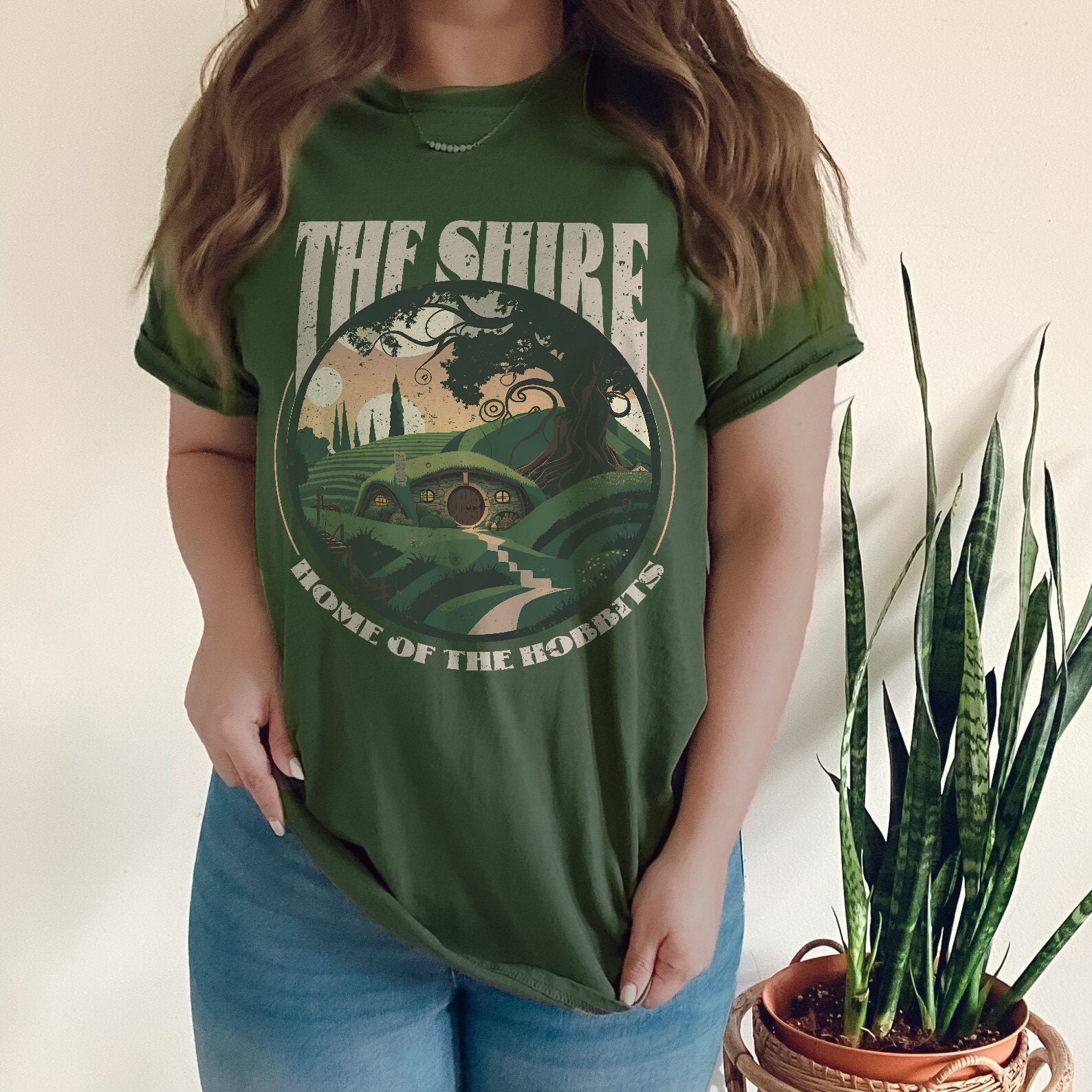 The Shire Distressed Fantasy Tolkien Fellowship Bookish Hobbit Shirt image 2