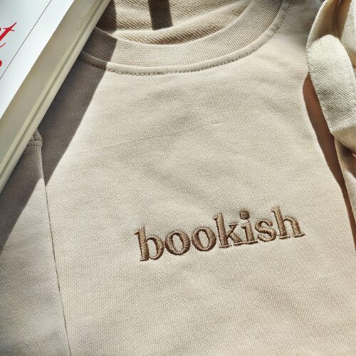 Bookish Embroidered Trendy Book Readers Sweatshirt image 0