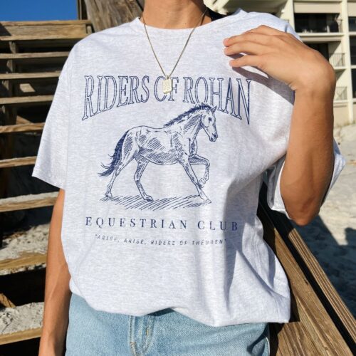 Riders Of Rohan Equestrian Club LOTR Fantasy The Fellowship Bookish Hobbit Shirt image 0