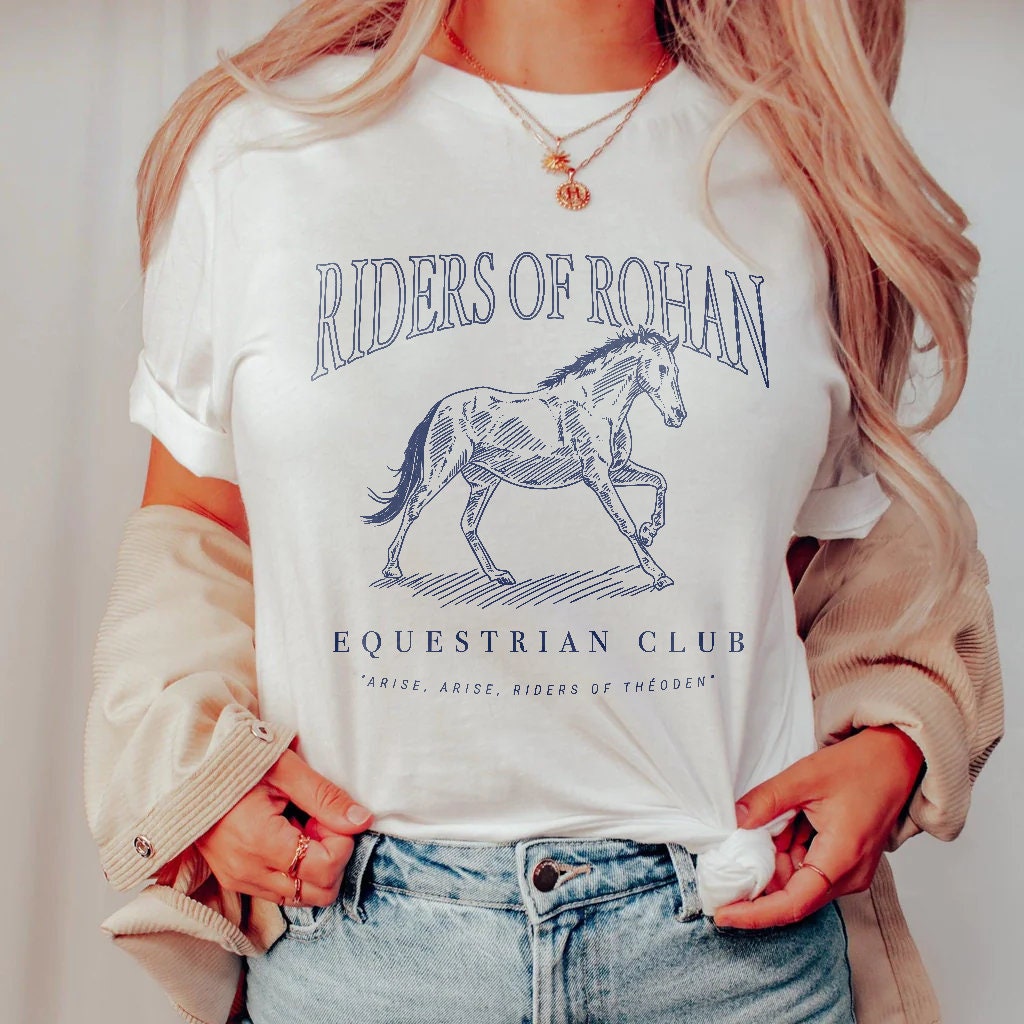 Riders Of Rohan Equestrian Club LOTR Fantasy The Fellowship Bookish Hobbit Shirt image 2