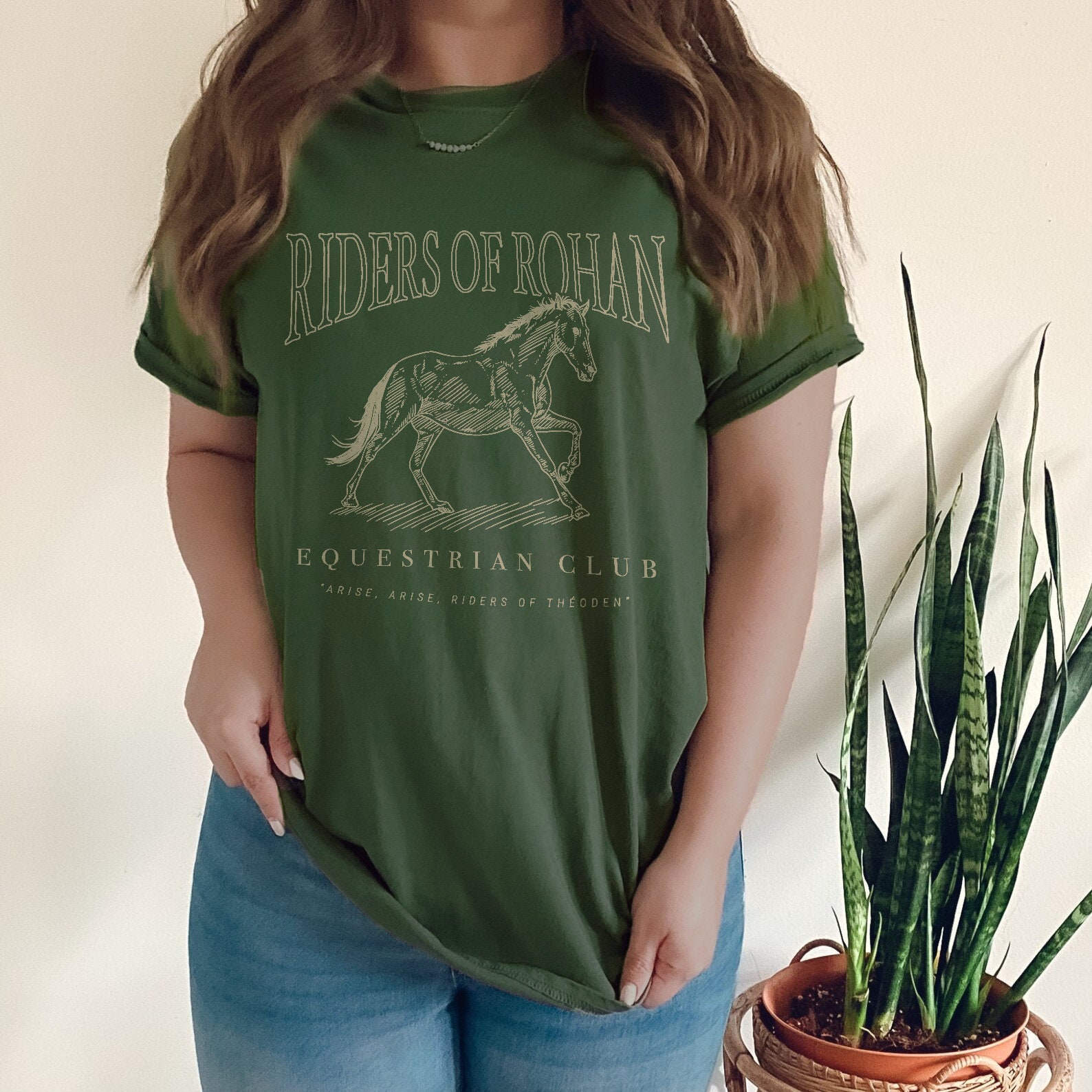 Riders Of Rohan Equestrian Club LOTR Fantasy The Fellowship Bookish Hobbit Shirt image 4