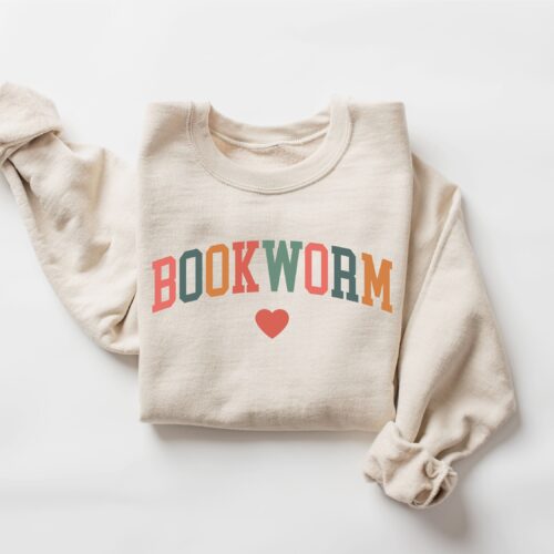 Bookworm Cute Teacher Book Lover ESL Teacher Reading Group Sweatshirt image 0