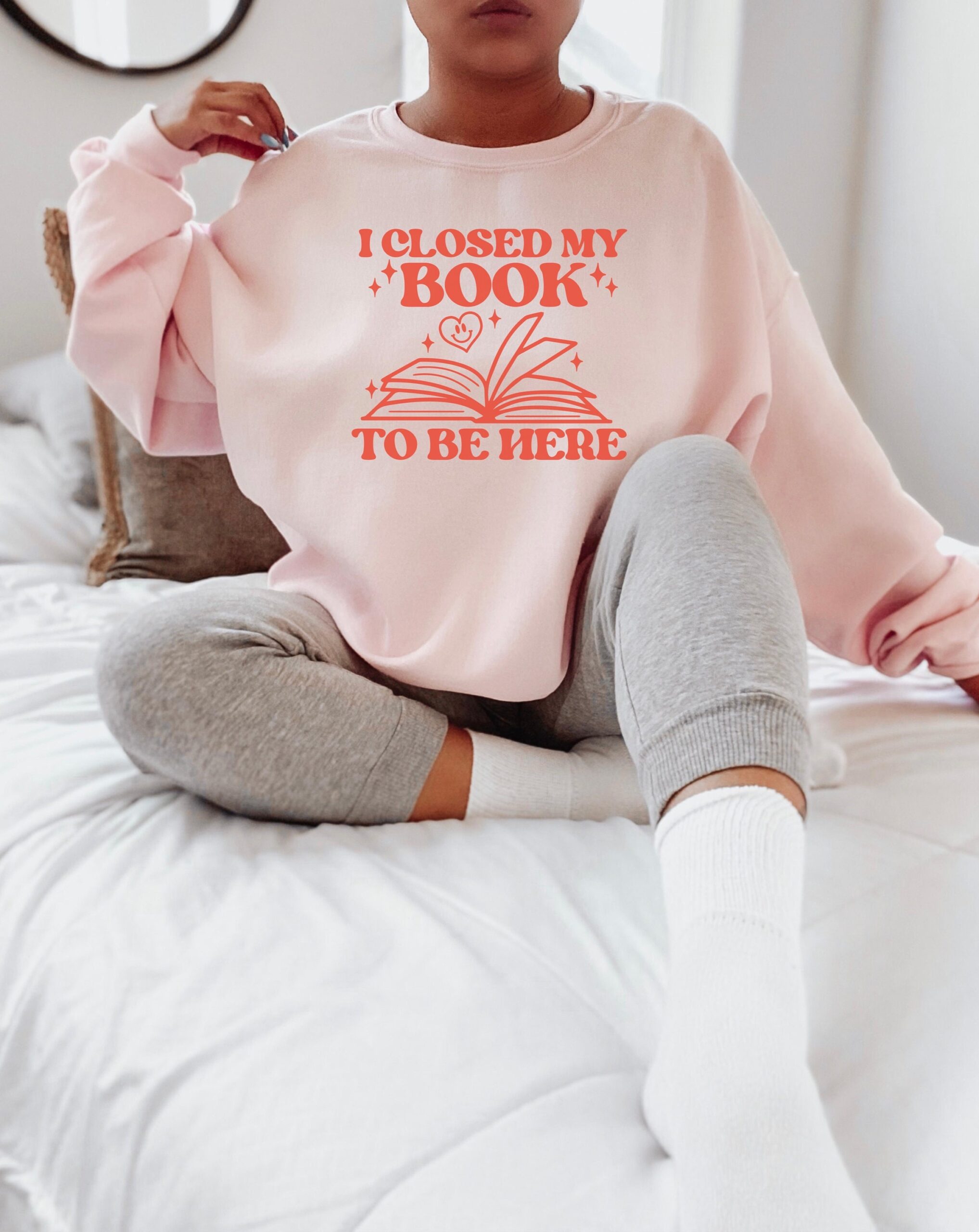 I Closed My Book To Be Here Librarian Lovers Poet Sweatshirt image 4