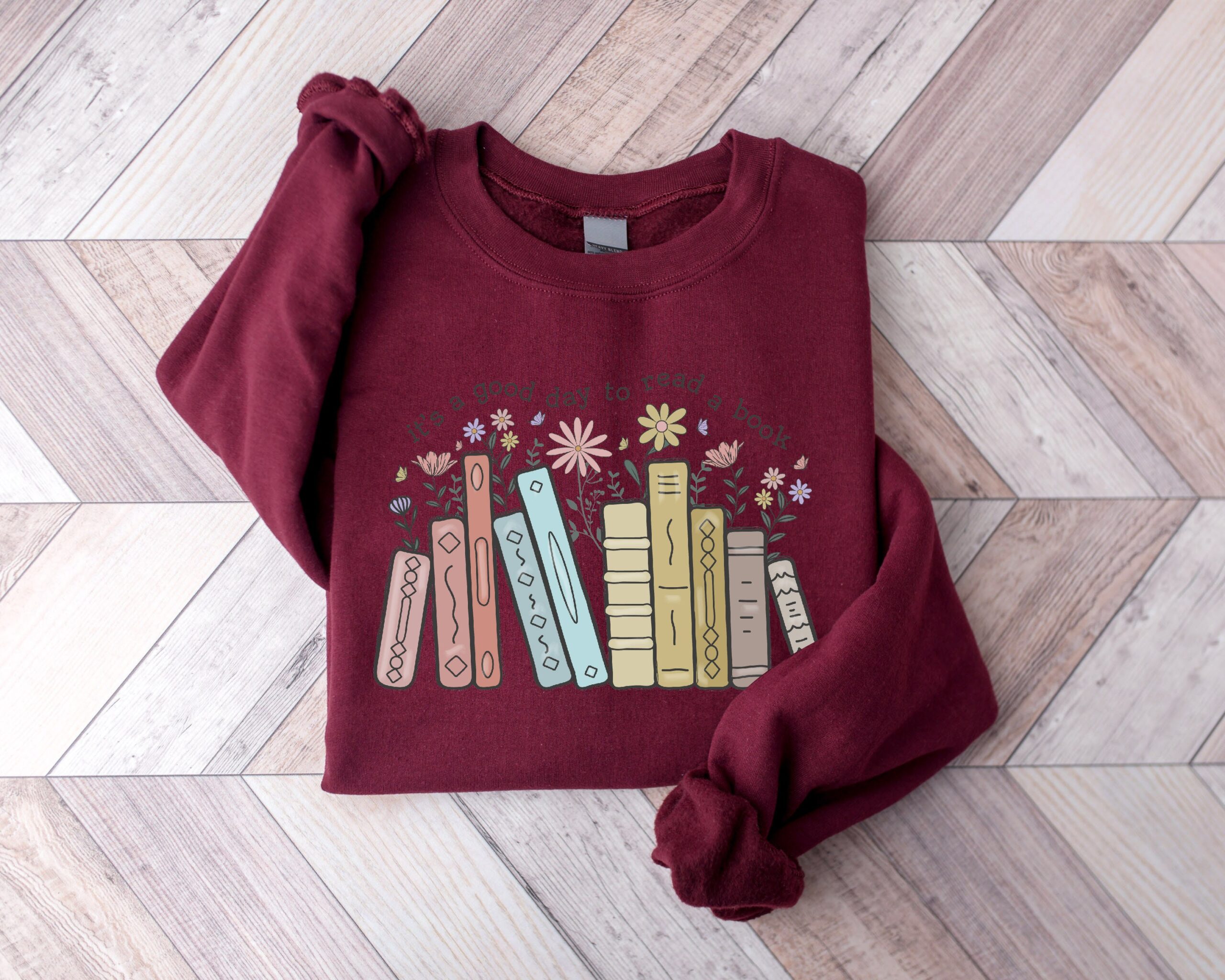 Retro Bookish Appreciation Teacher Book Lover Back To School Sweatshirt image 5