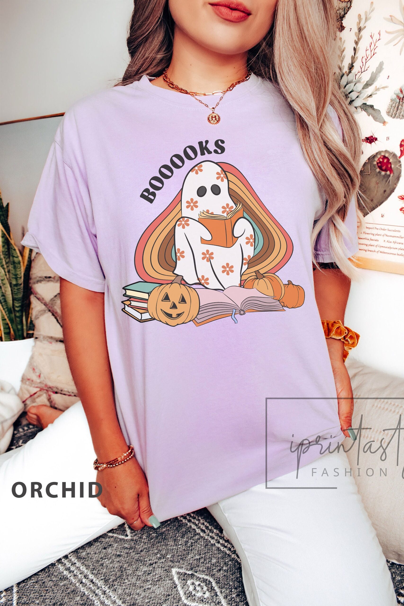 Ghost Books Funny Halloween Teacher Librarian Boo Shirt image 5