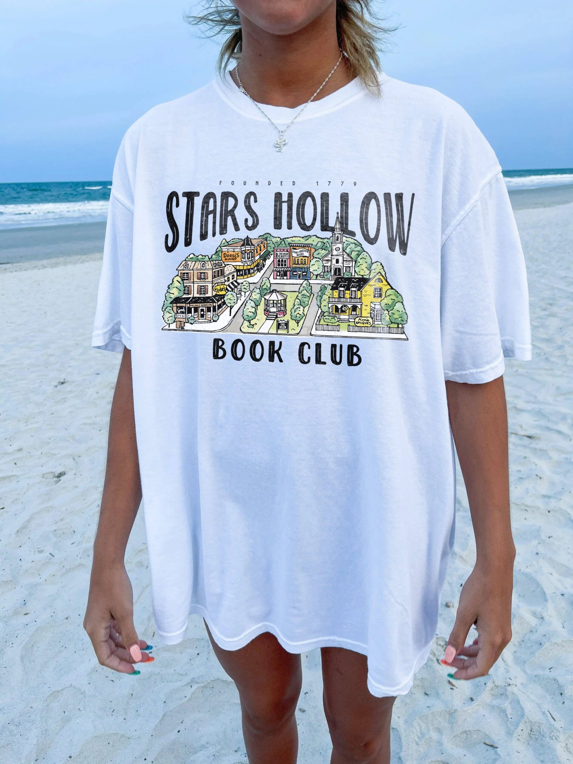 Vintage Stars Hollow Book Club Gilmore Girls Dragonfly Inn Luke's Diner Chilton Bookish Shirt image 3