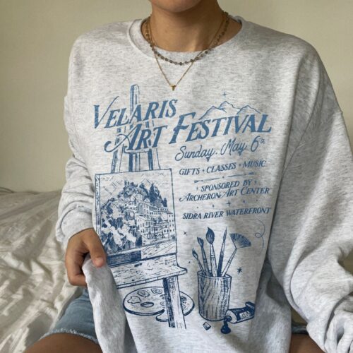 Velaris Art Festival ACOTAR Night Court Bookish TOG Crescent City Shirt image 0