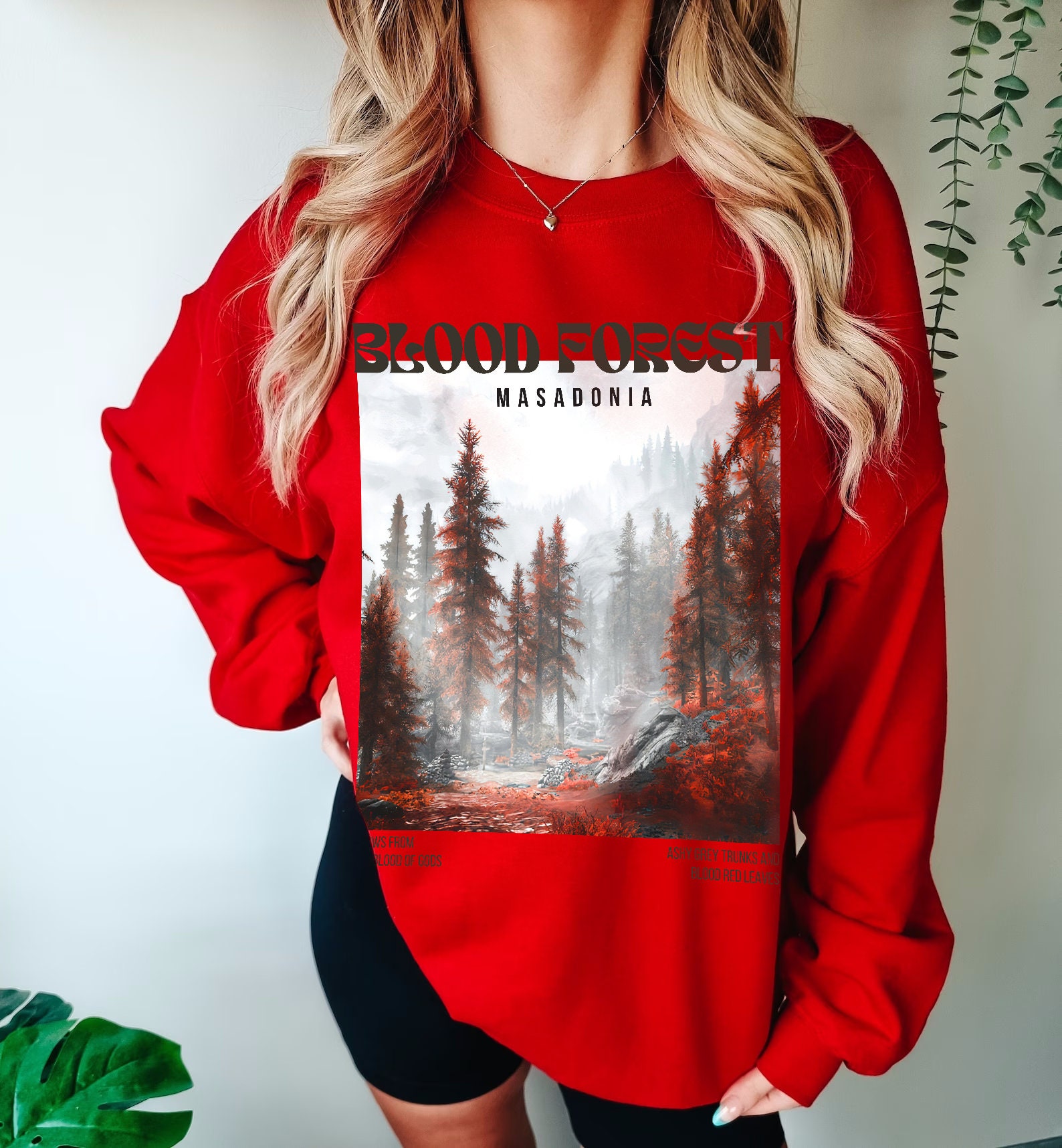 Blood Forest Bookish Romantasy Reader Vampire Werewolf Sweatshirt image 3