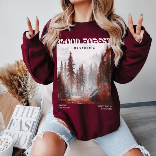 Blood Forest Bookish Romantasy Reader Vampire Werewolf Sweatshirt image 0