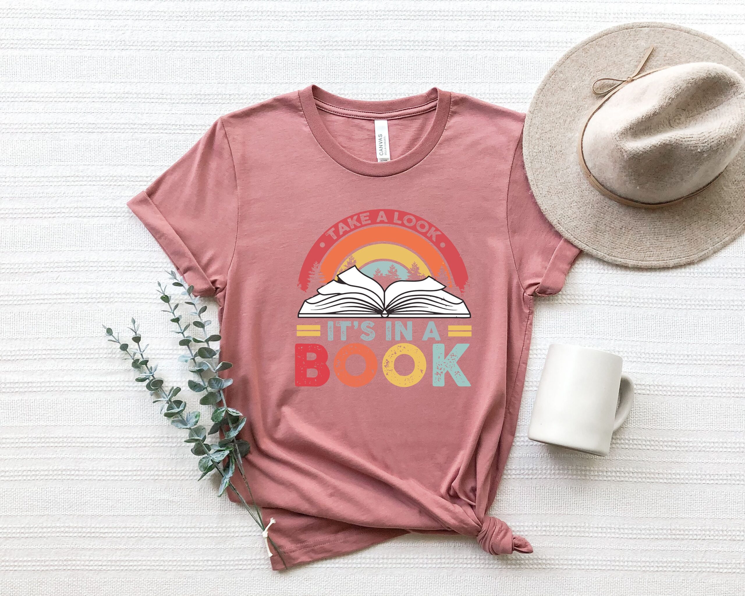 Take A Look Its in a Book Rainbow Teacher Reading Club Lover Librarian Shirt image 3