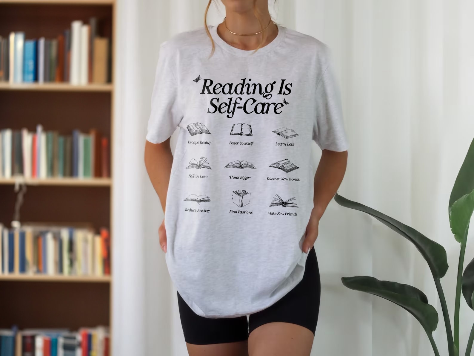 Retro Reading Is Self-Care Bookish Mental Health Romance Addict Shirt image 2