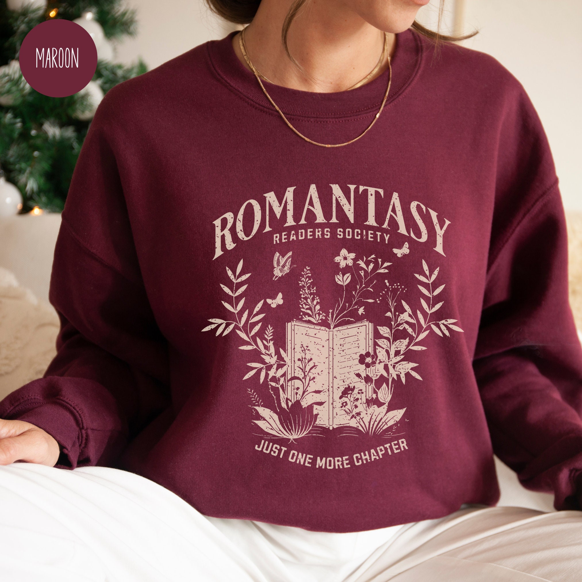 Romantasy Readers Society Book Club Lovers Fantasy Sweatshirt image 2