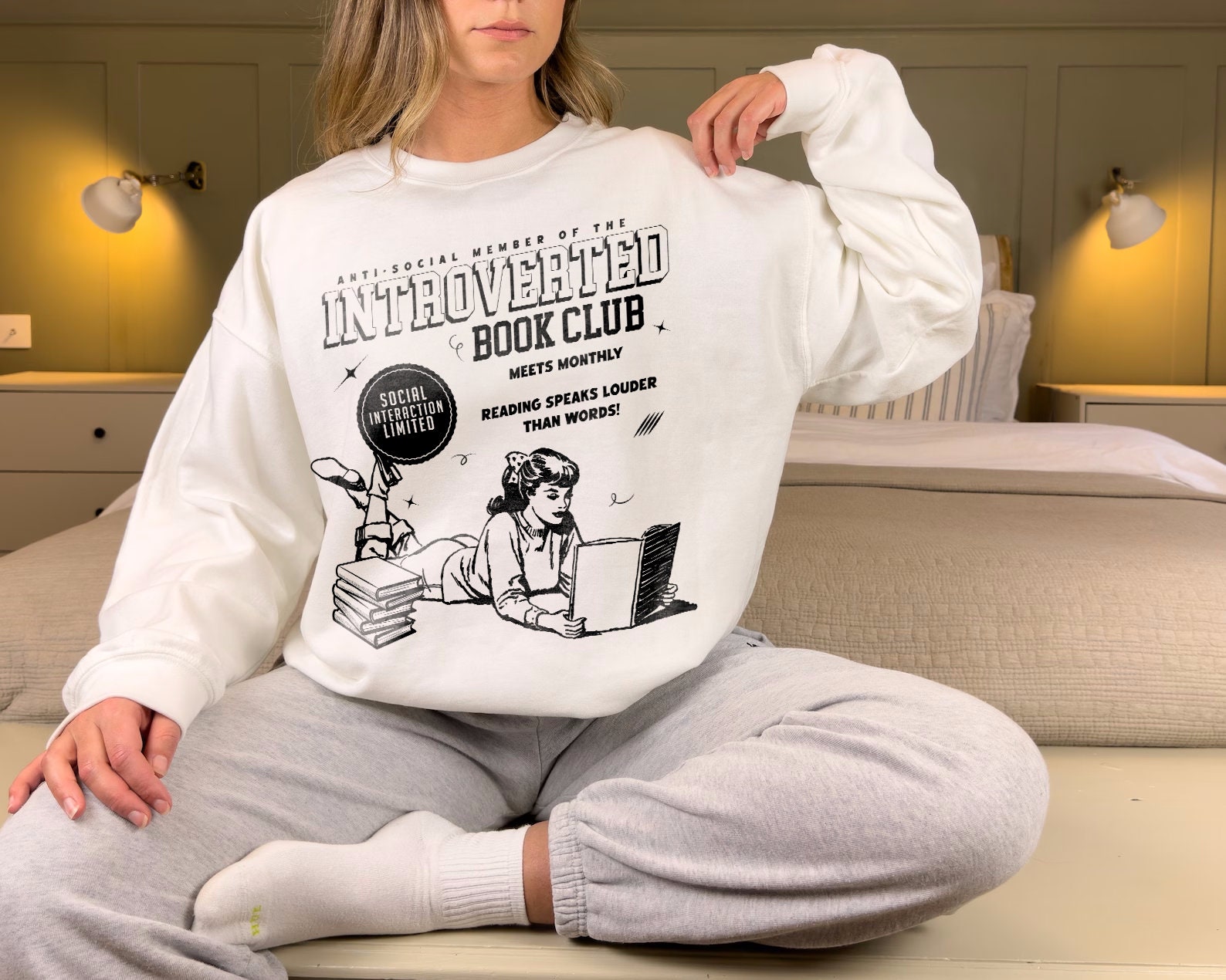 Introverted Book Club Bookish Antisocial Dark Romance Bookish Hoodie image 3