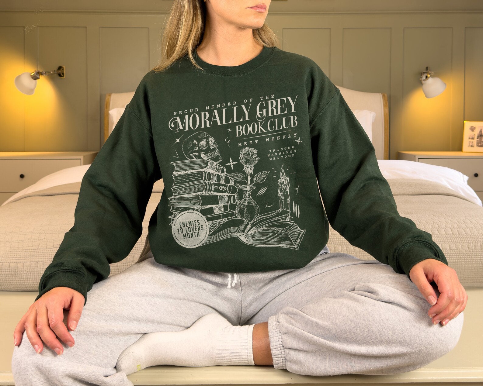 Vintage Morally Grey Book Club Dark Romance Spooky Season Bookish Shirt image 2