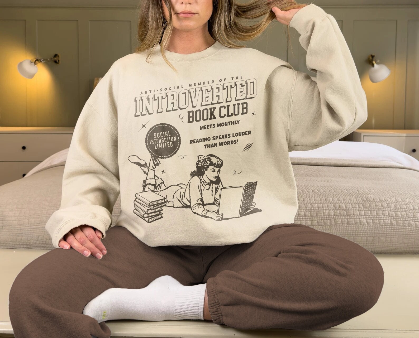 Introverted Book Club Bookish Antisocial Dark Romance Bookish Hoodie image 1