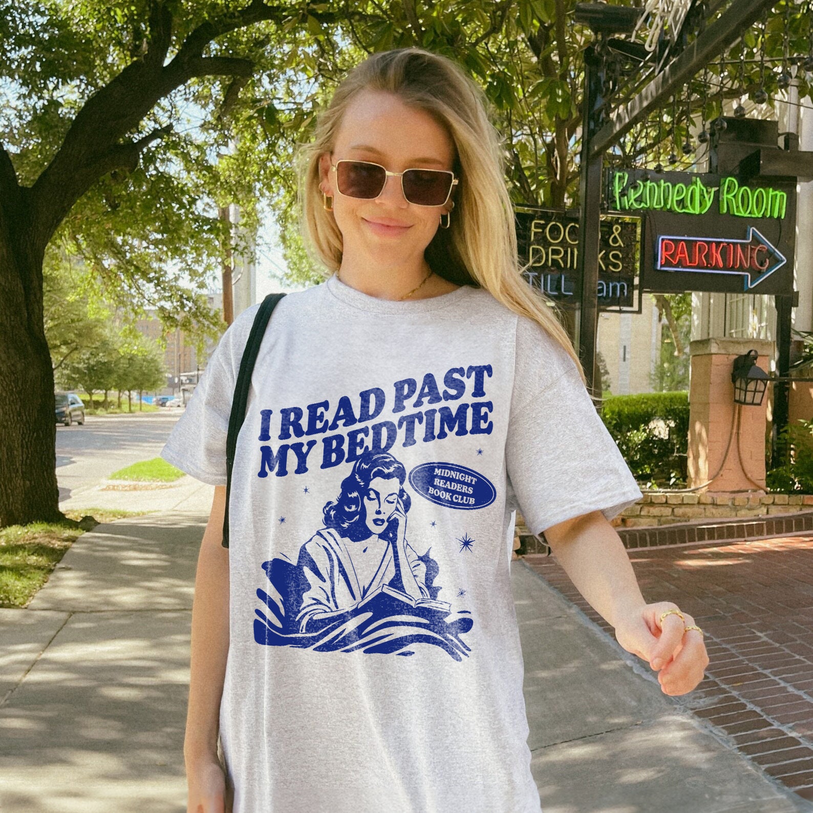 Retro I Read Past My Bedtime Book Club Midnight Lover Smut Romance Shirt image 4