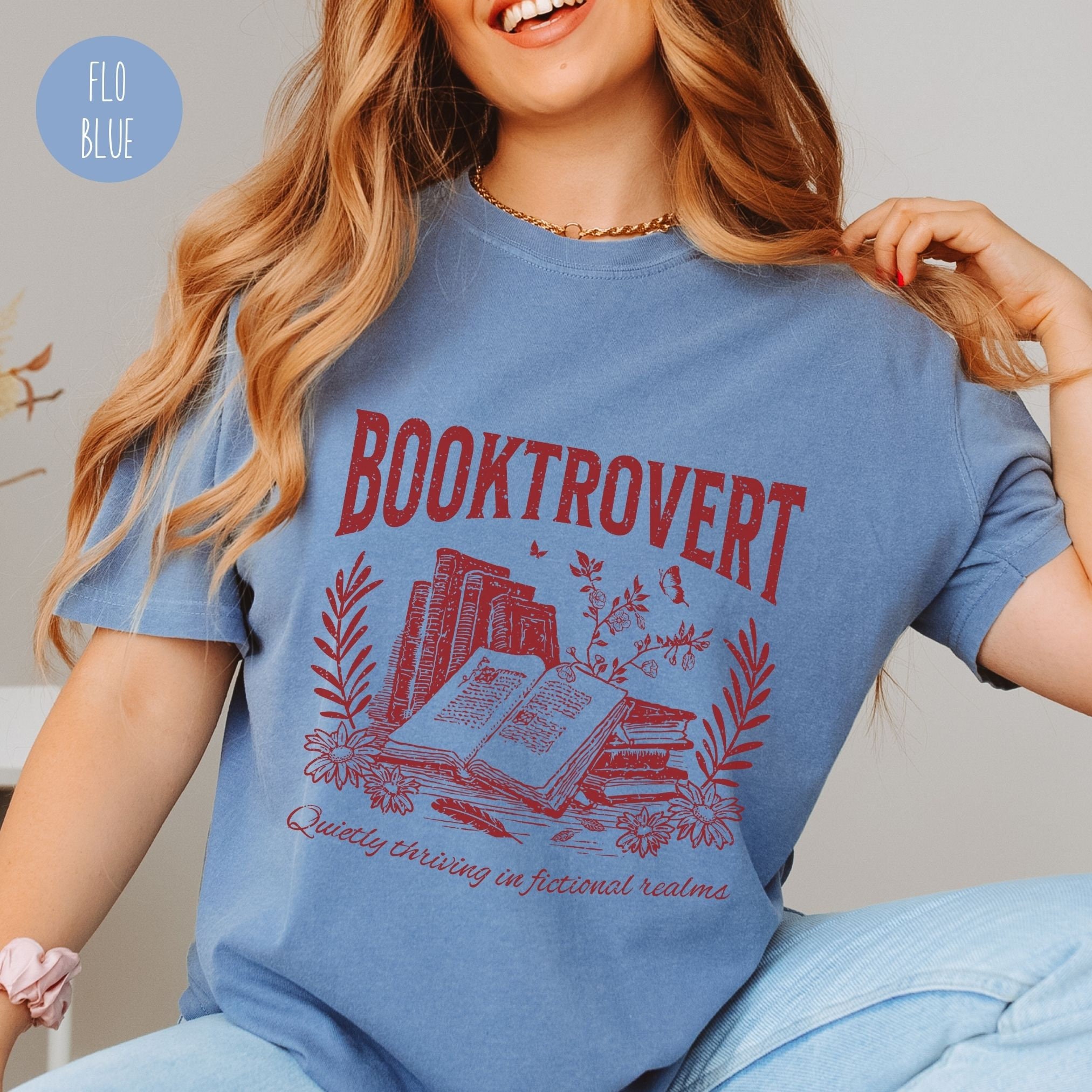 Vintage Booktrovert Women Reading Lovers Librarian Shirt image 4