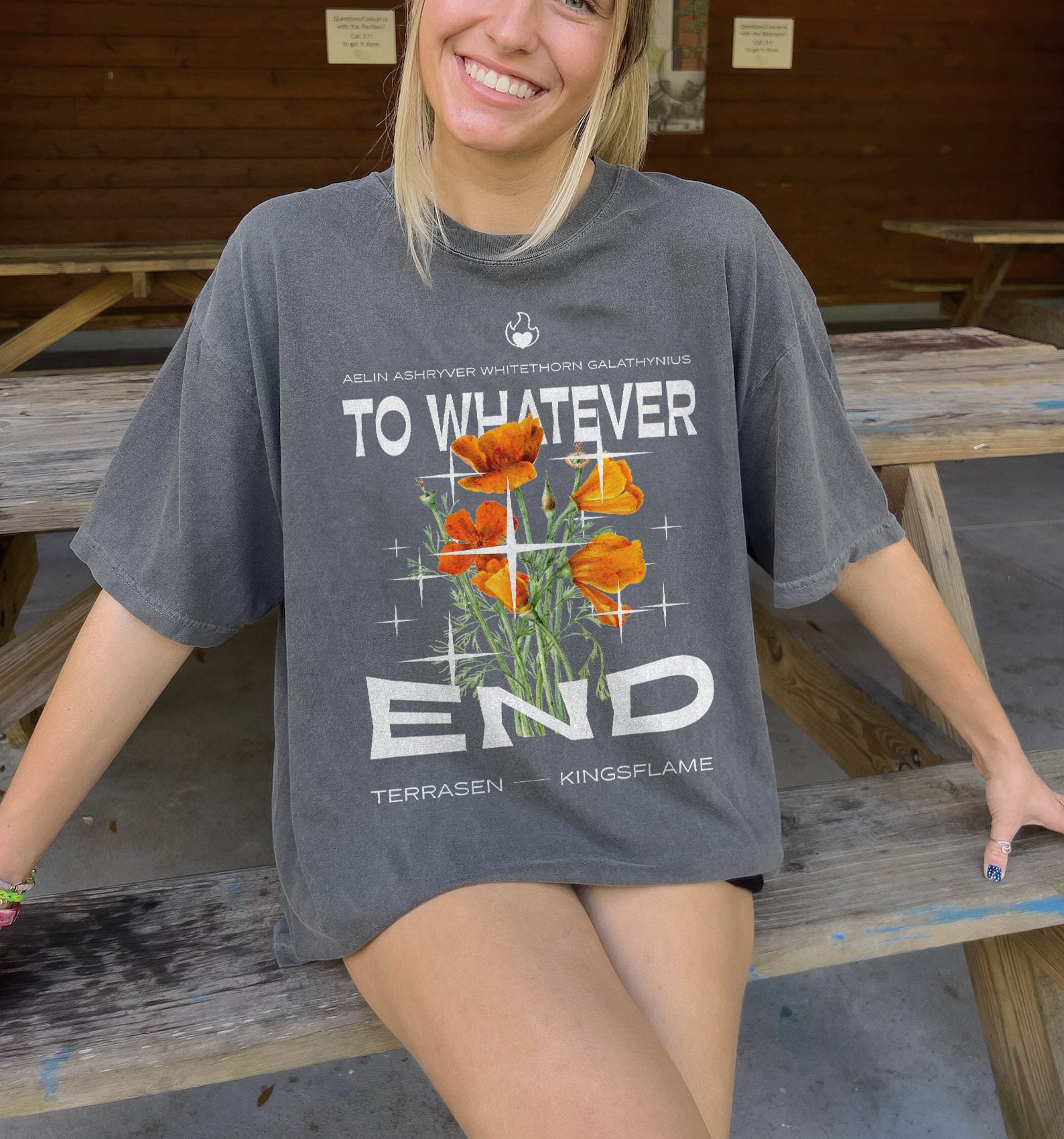 To Whatever End TOG Terrasen SJM ACOTAR Crescent City Quote Bookish Shirt image 6