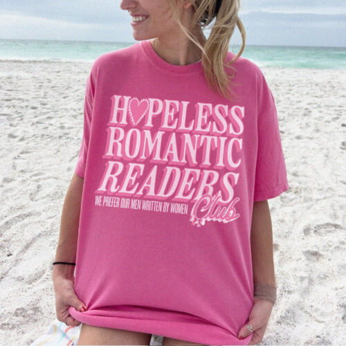 Hopeless Romantic Readers Club Bookish Girlie Lover Club Shirt image 0