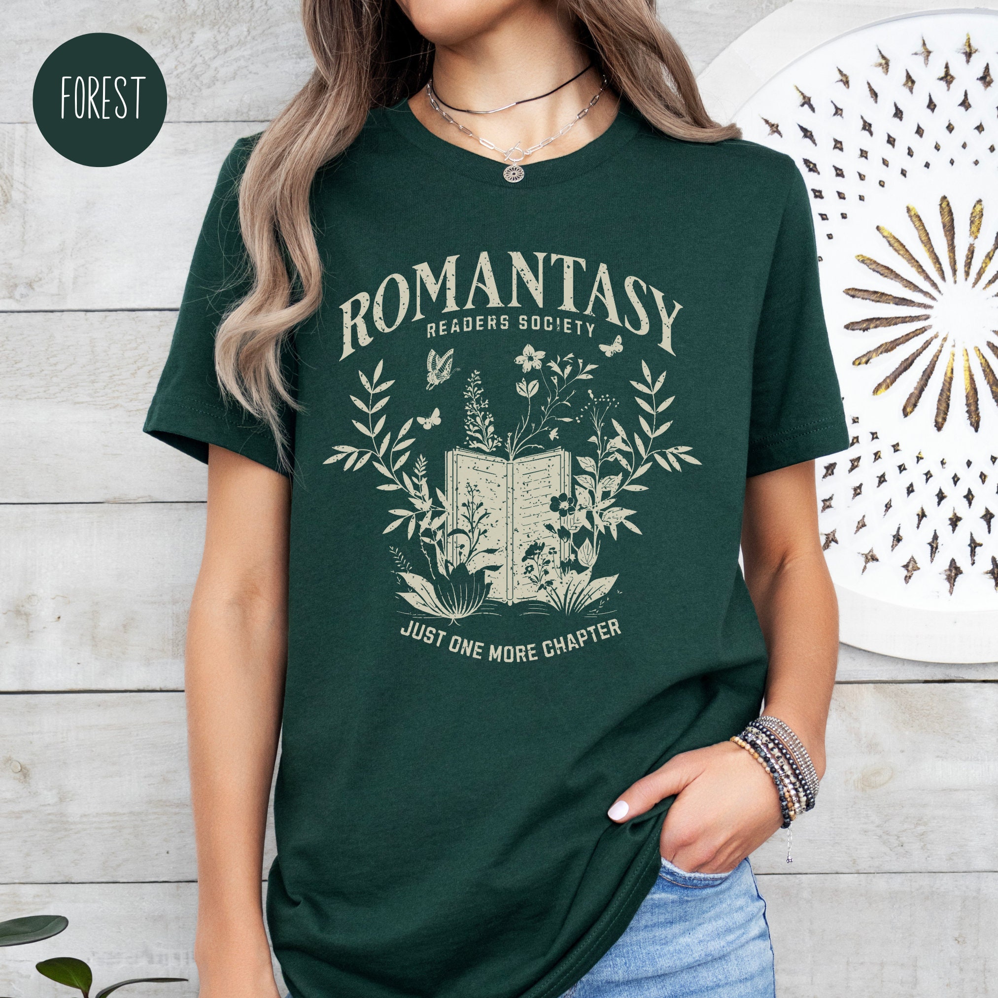 Vintage Just One More Chapter Romantasy Reader Fantasy Lovers Bookish Shirt image 2