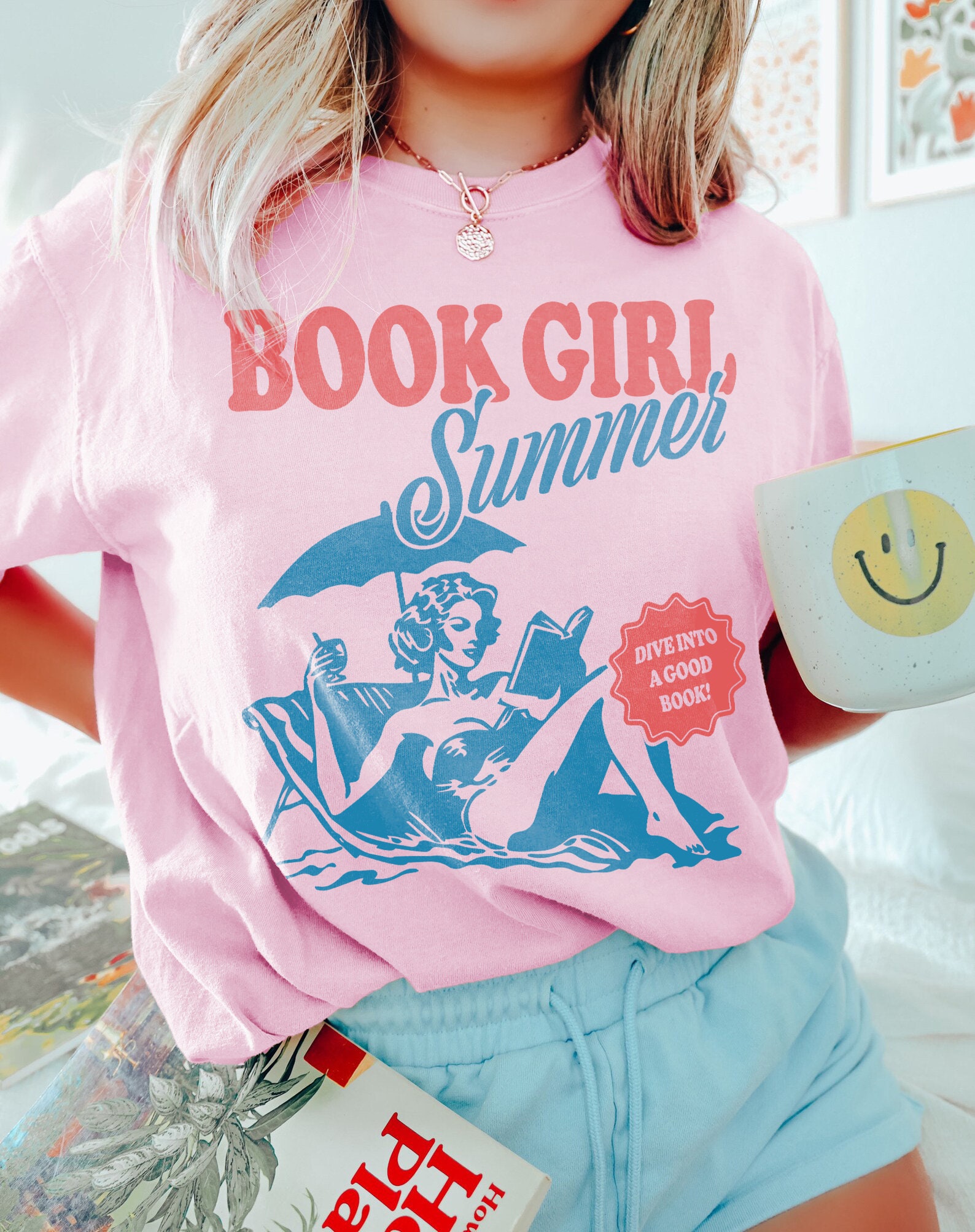 Book Girl Summer Beach Lover Funny Reader Vacation Coconut Romance Shirt image 2