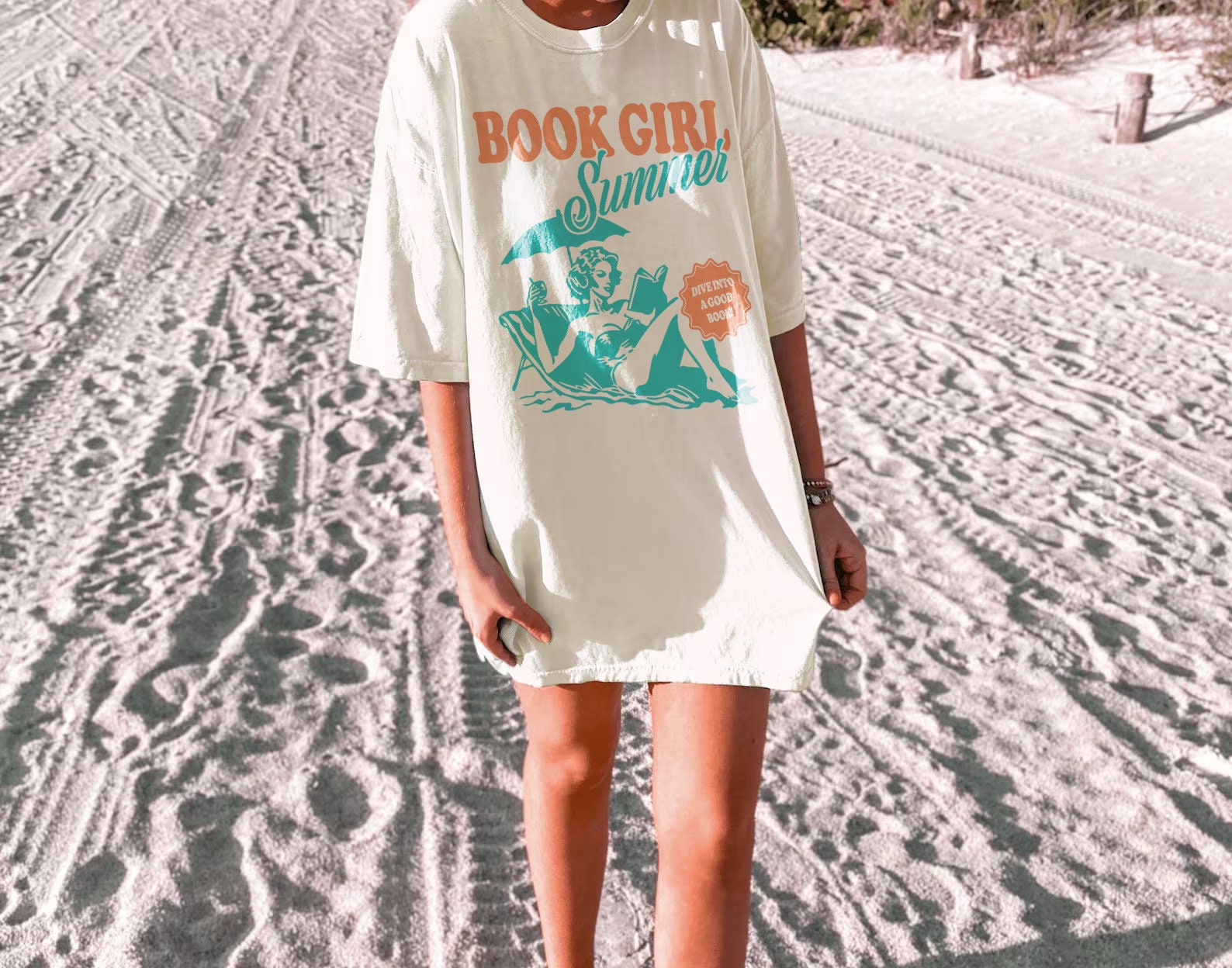 Book Girl Summer Beach Lover Funny Reader Vacation Coconut Romance Shirt image 1