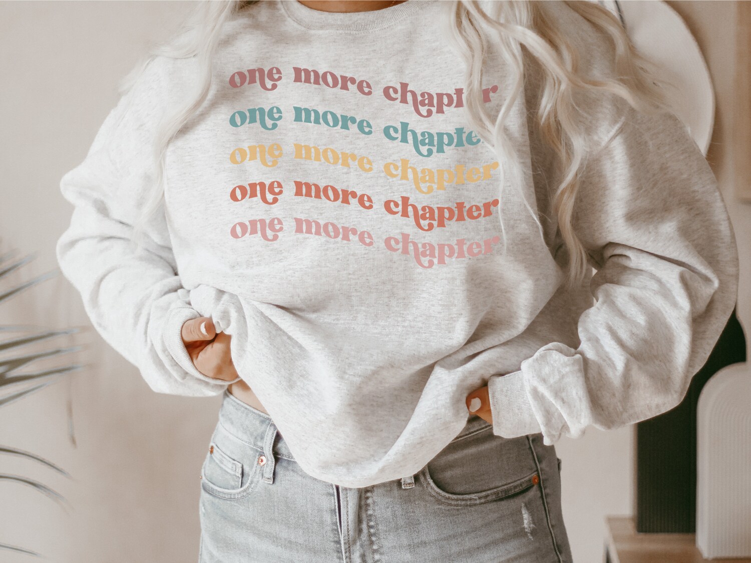 One More Chapter Bookish Lovers Librarian Literature Nerd Teacher Sweatshirt image 1