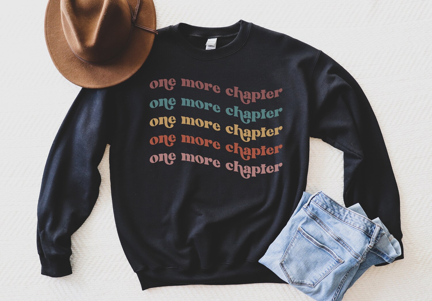 One More Chapter Bookish Lovers Librarian Literature Nerd Teacher Sweatshirt image 3