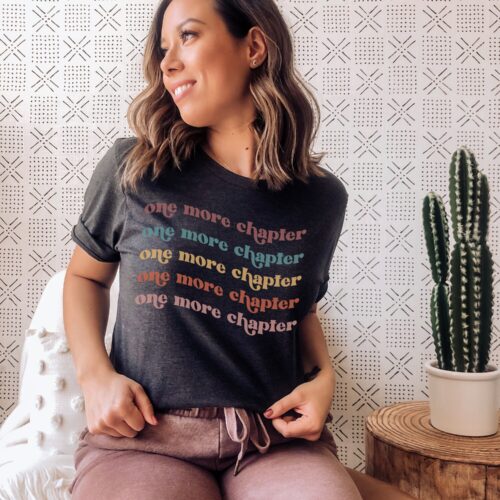 One More Chapter Booktrovert Lovers Reading Librarian Nerd Literature Shirt image 0