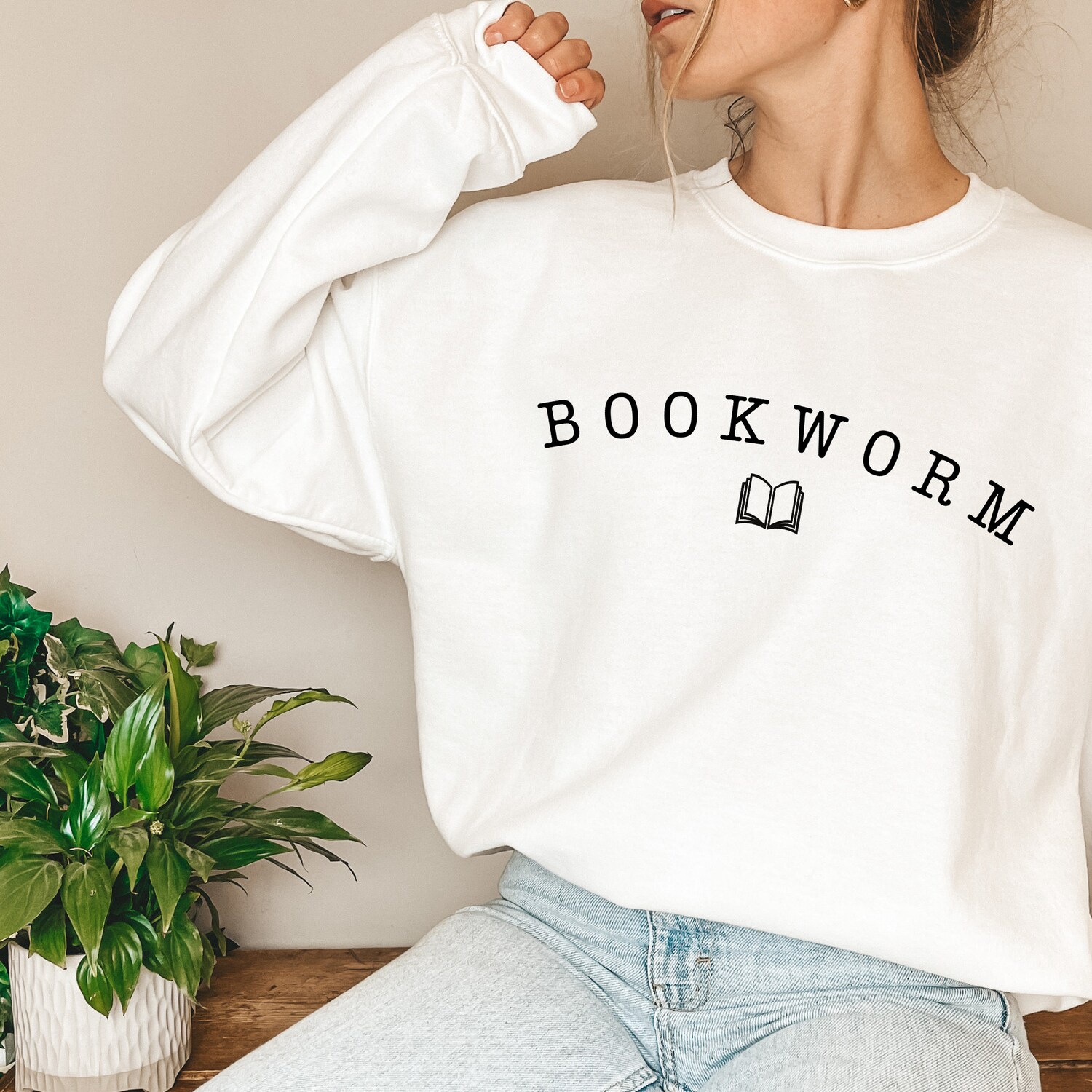 Bookworm Just One More Chapter Reading Lovers Librarian Teacher Sweatshirt image 1