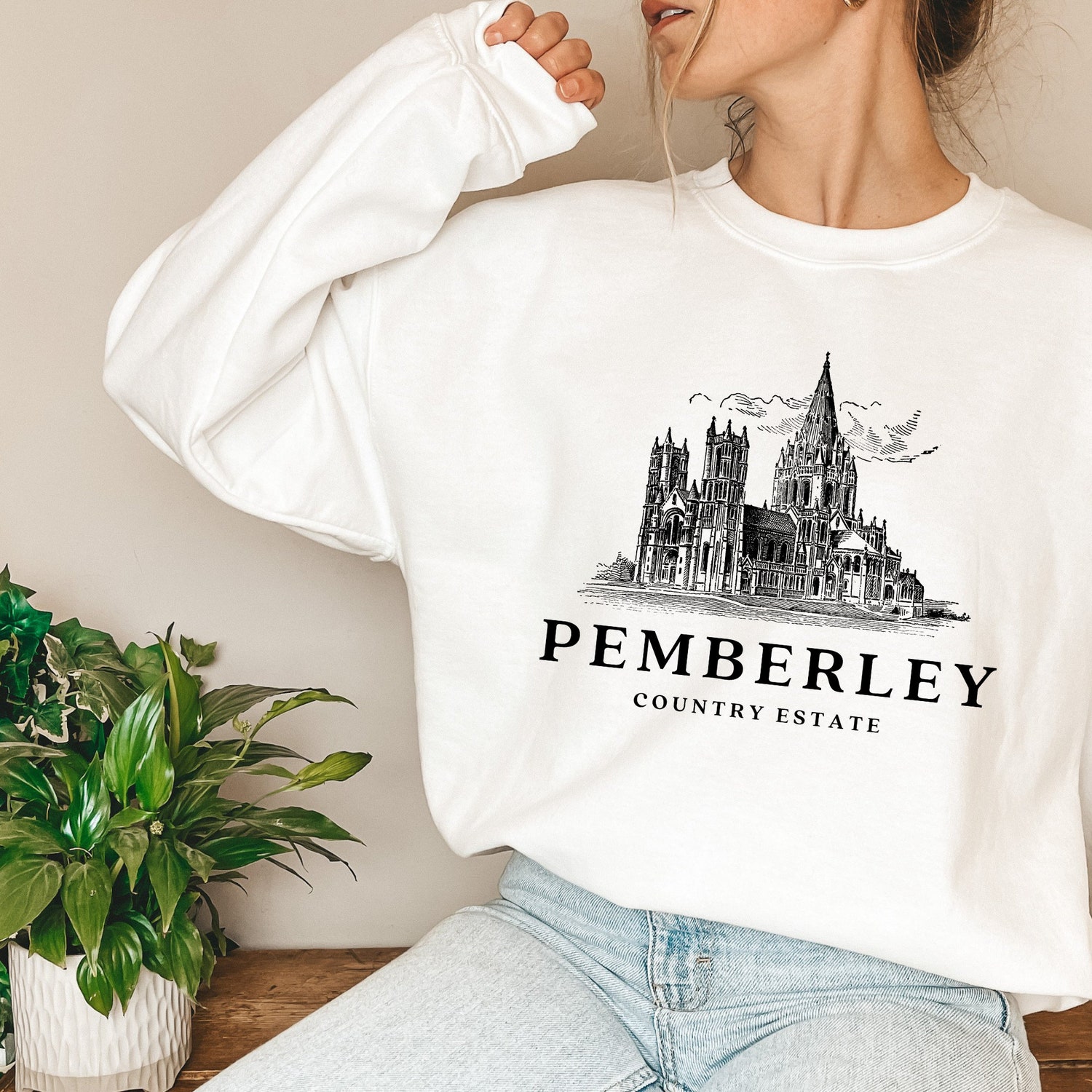 Pemberley Prejudice Jane Austen Pride And Prejudice Bookish Mr Darcy Sweatshirt image 1