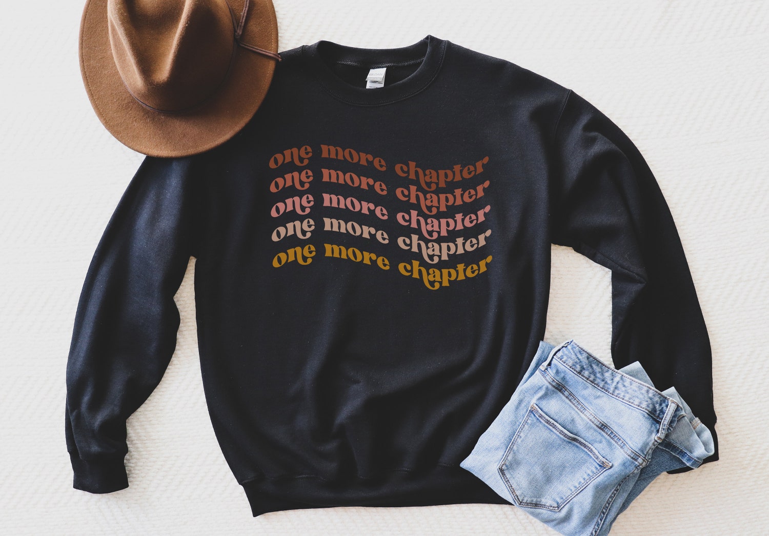 One More Chapter Reading Book Lovers Nerd Librarian Teacher Sweatshirt image 1