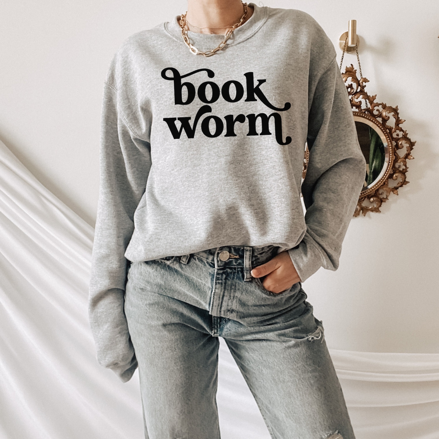 Bookworm Just One More Chapter Reading Librarian Teacher Lover Sweatshirt image 2