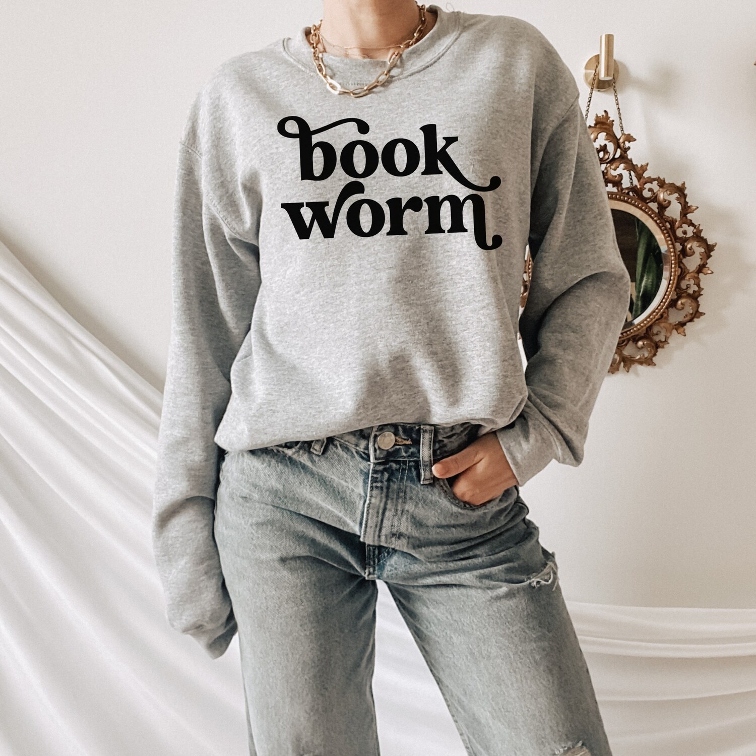 Bookworm Just One More Chapter Reading Lover Librarian Teacher Sweatshirt image 1