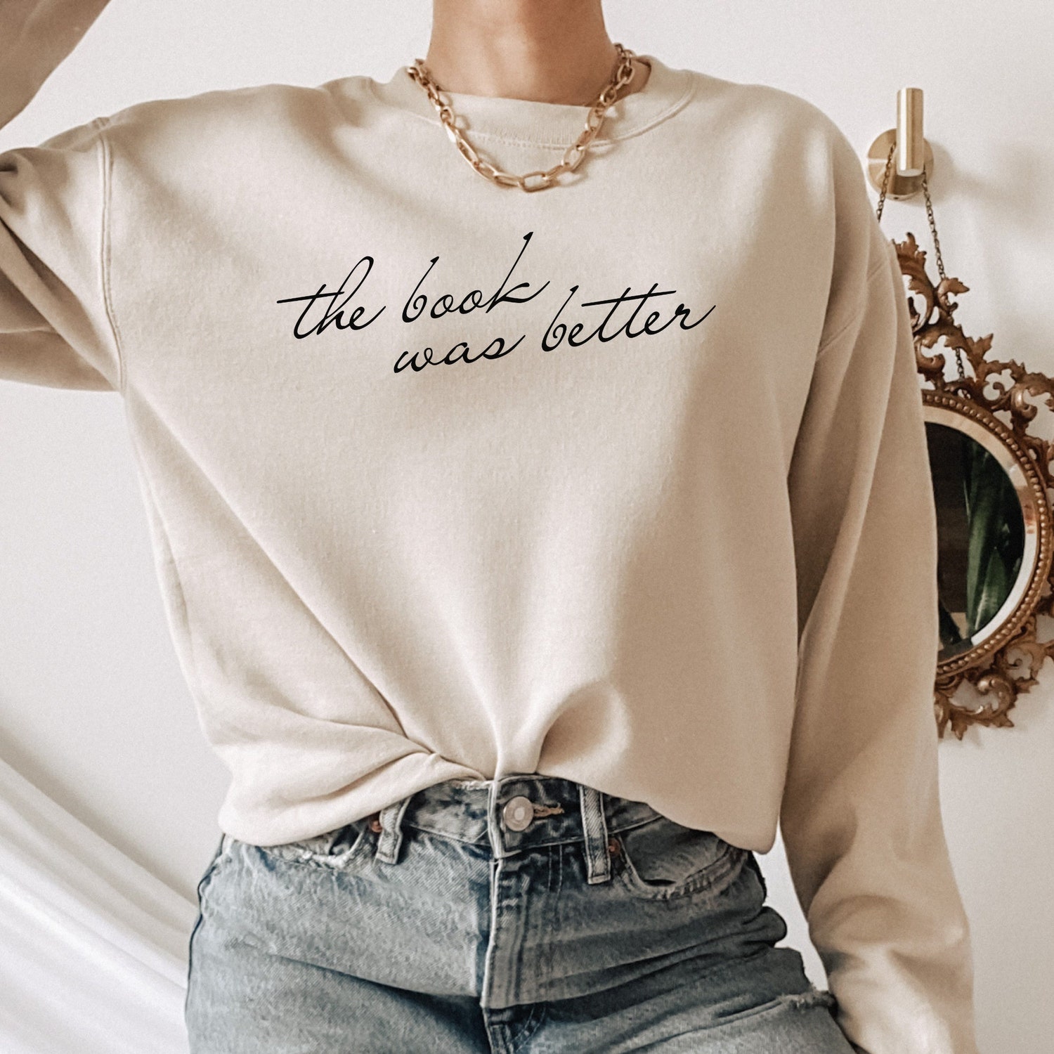 The Book Was Better Lovers Reading Addict Teacher Librarian Sweatshirt image 1