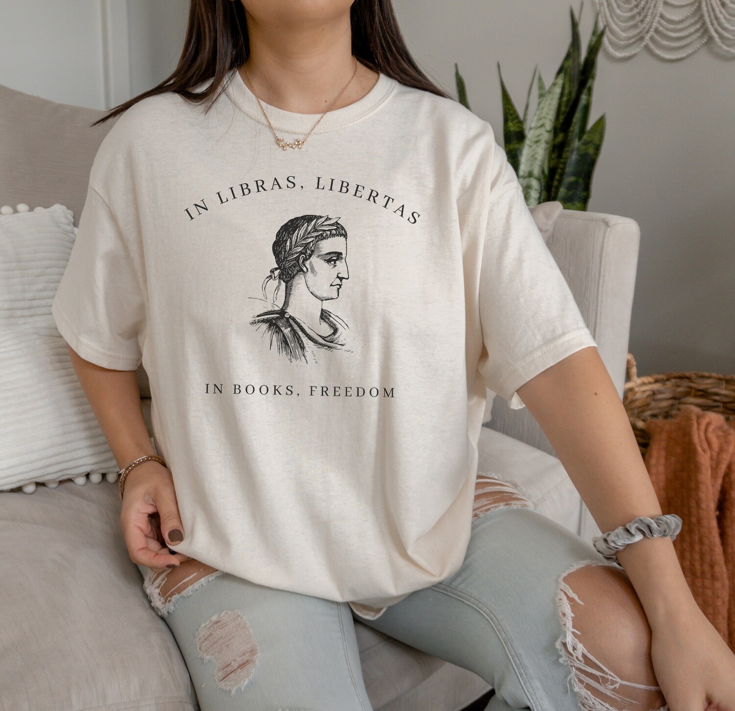 Dark Academia Literary Librarian Bookish Greek Statue Renaissance Shirt image 1