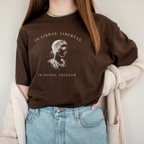 Dark Academia Literary Librarian Bookish Greek Statue Renaissance Shirt image 0