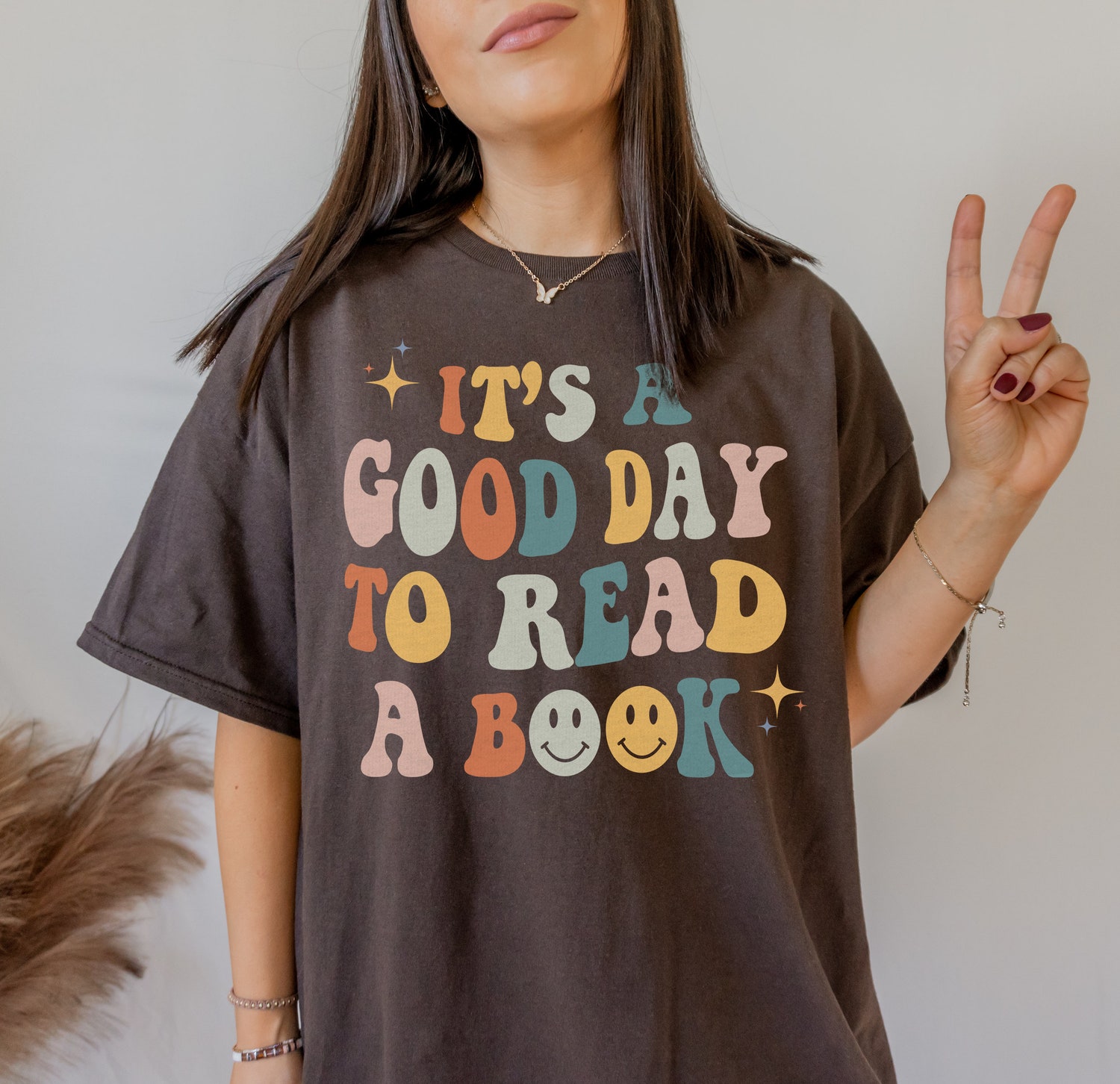 Retro It's A Good Day To Read Bookish Poet Literature Librarian Indie Shirt image 1