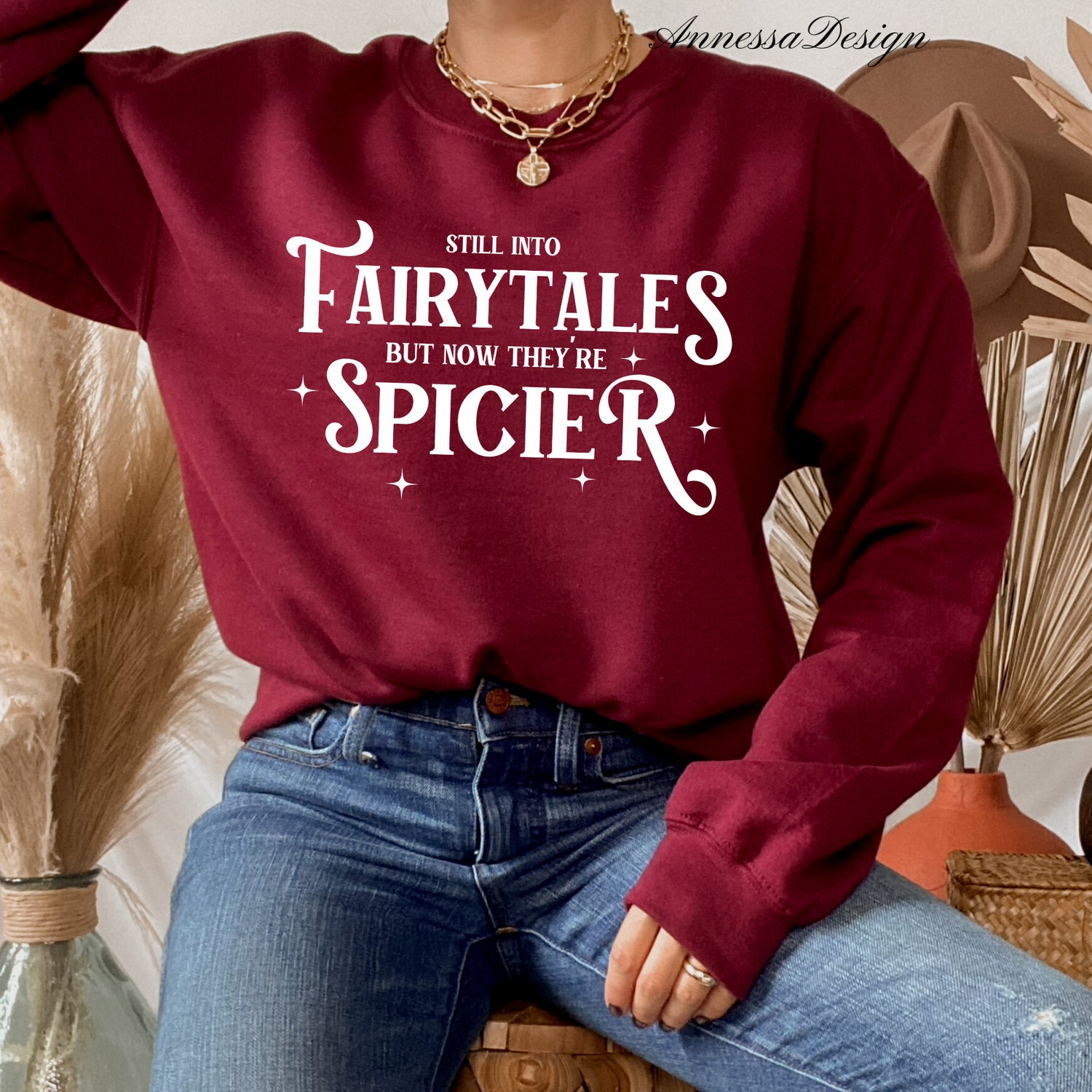 Still Into Fairytales But Now They're Spicier Smut Reader Dark Romance Book Sweatshirt image 3